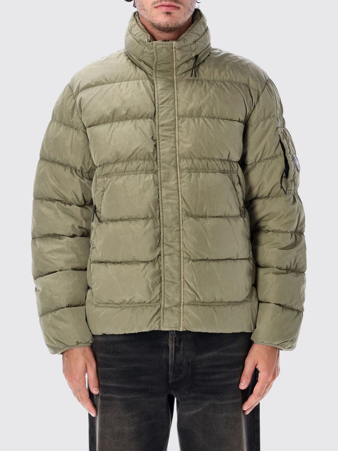 C.p. Company C. P. COMPANY Short Quilted Polyamide Puffer Jacket with High Neck