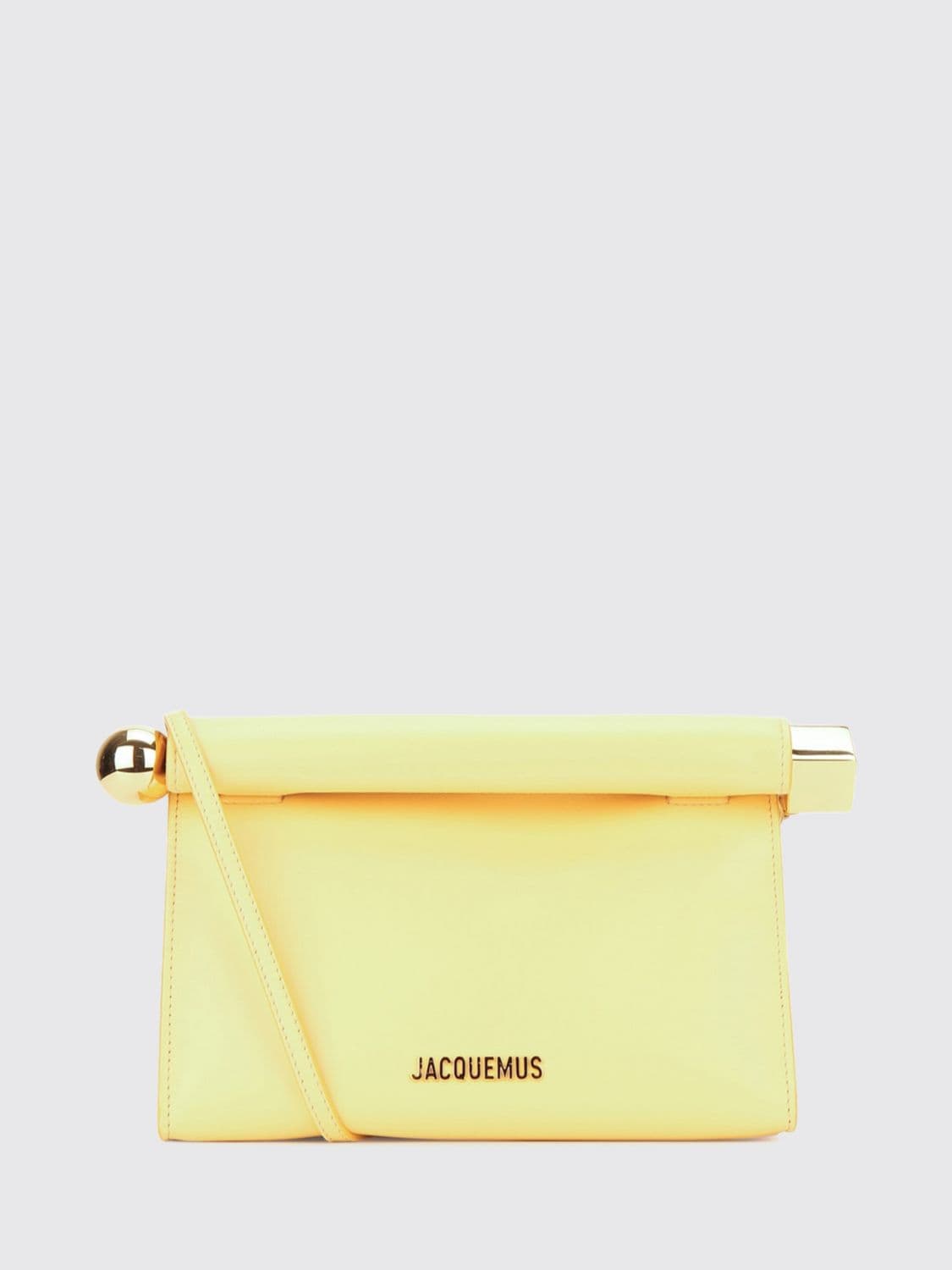 Jacquemus Rond Carré Leather Mini Handbag with Removable Shoulder Strap