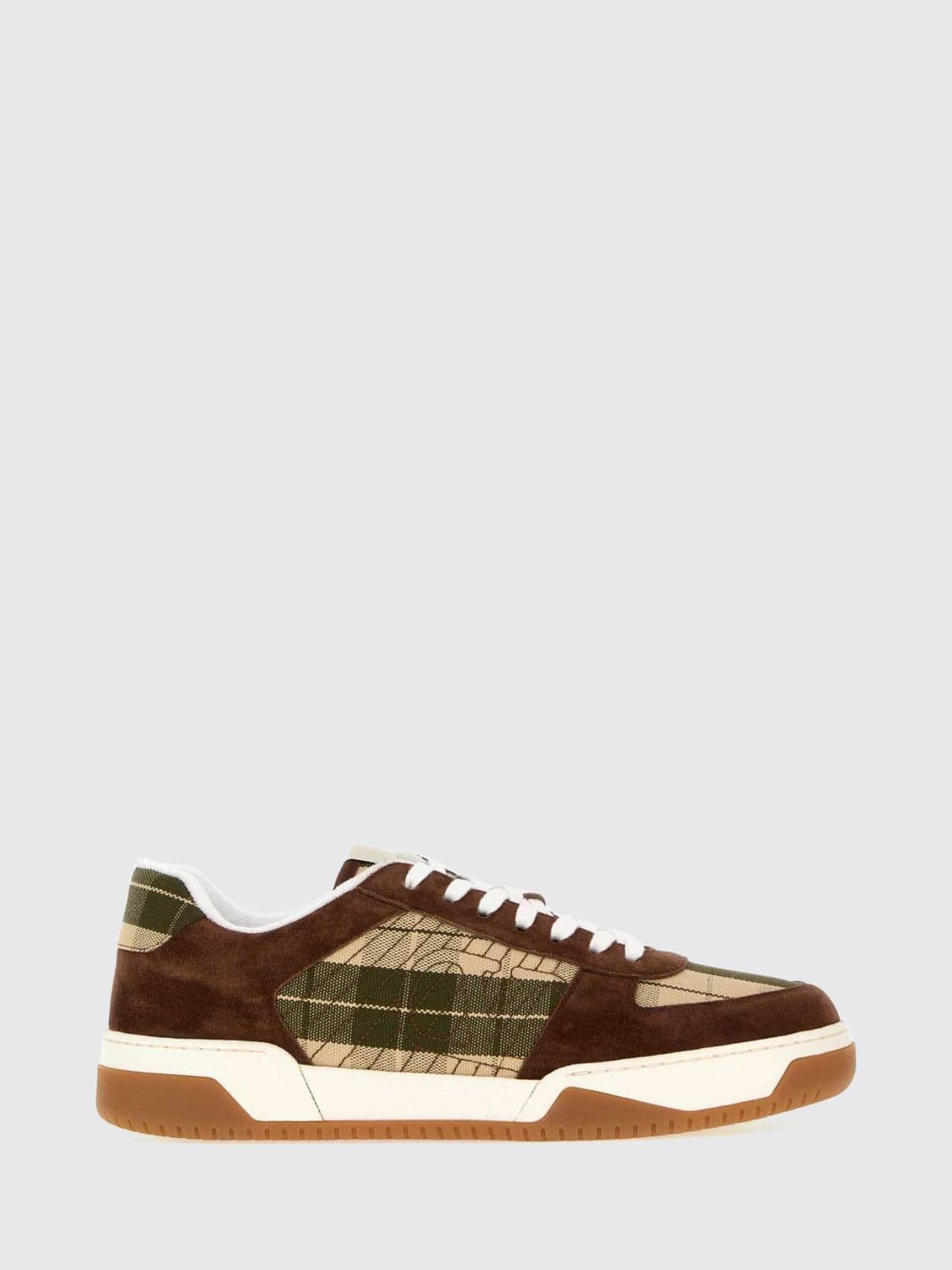 Valentino Garavani Sparry Check Suede and Fabric Sneakers with VLogo Signature