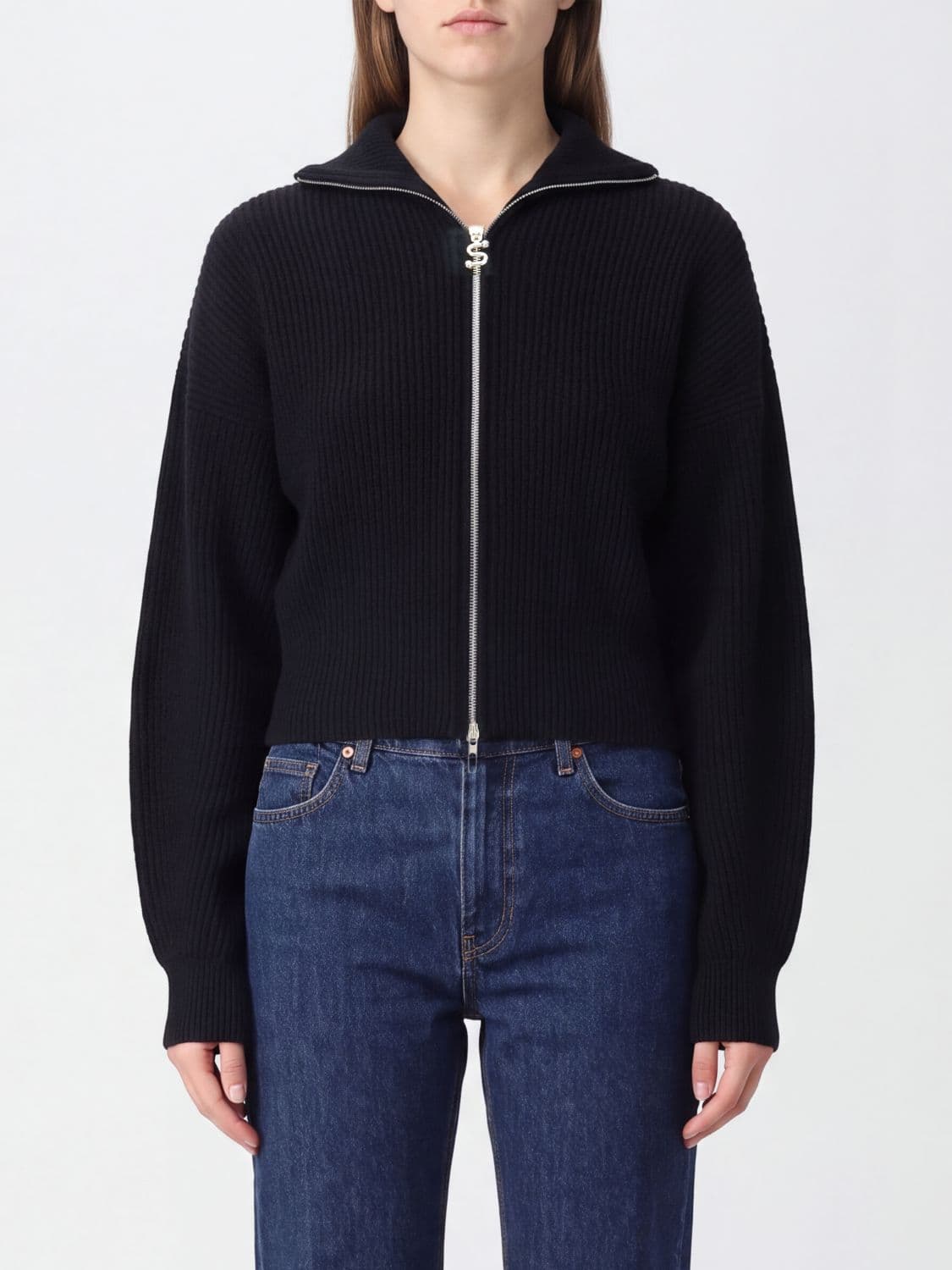 Sportmax Hooded Wool and Cashmere Blend Zip-Up Cardigan