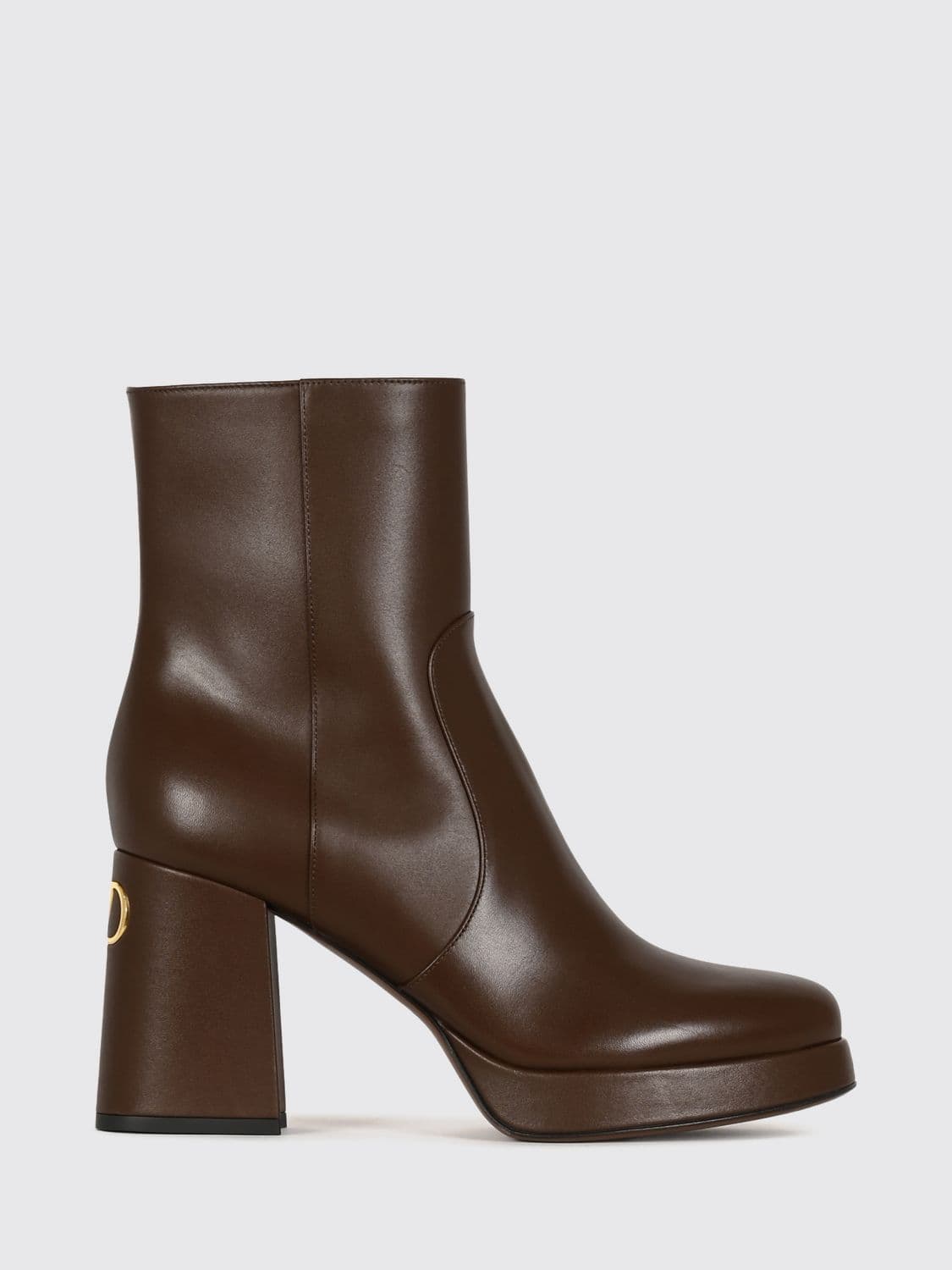 Valentino Garavani Calfskin Ankle Boots with High Heel and VLogo Signature Logo