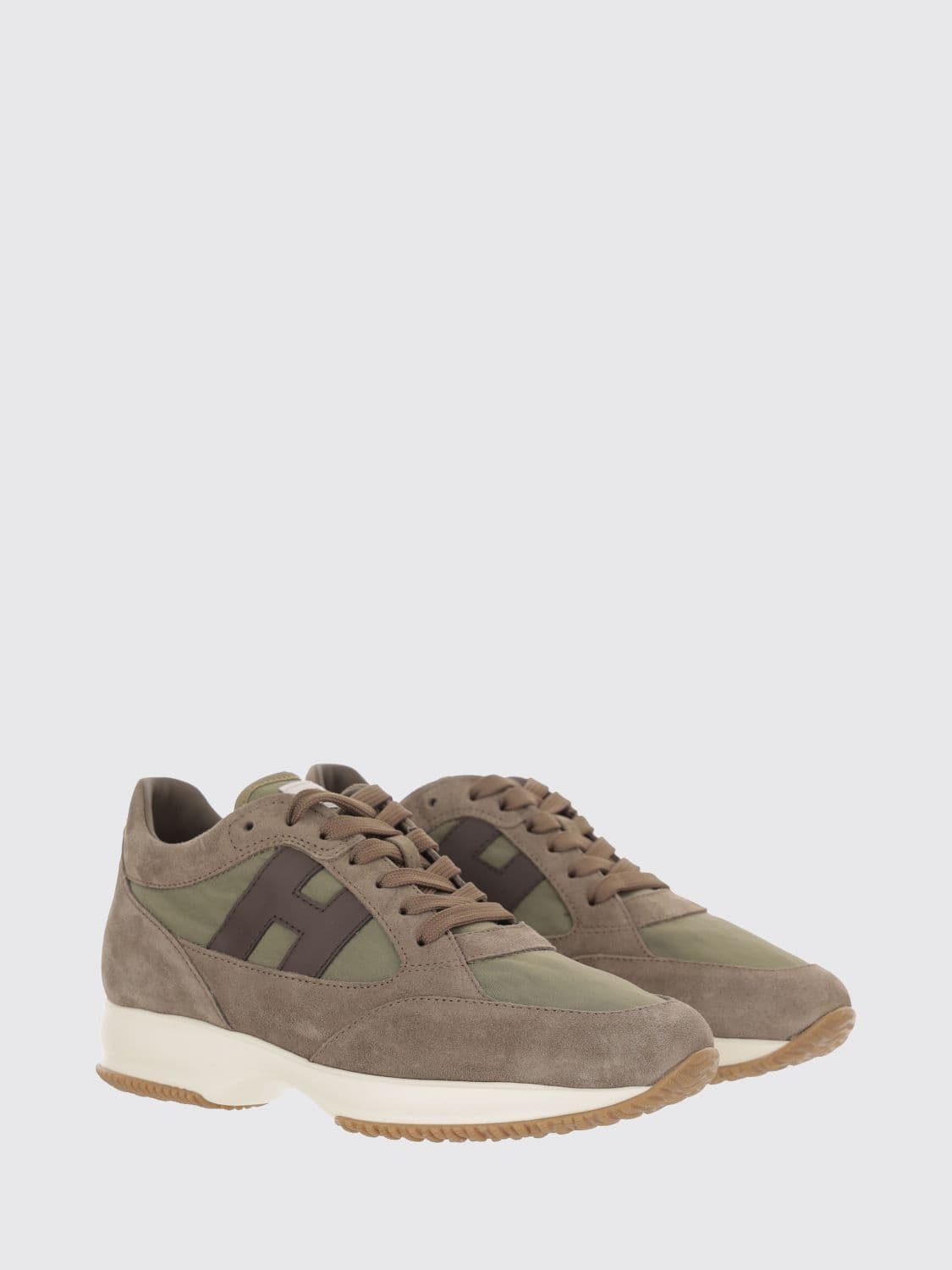 Hogan H580 Suede and Mesh Sneakers with Side H Logo