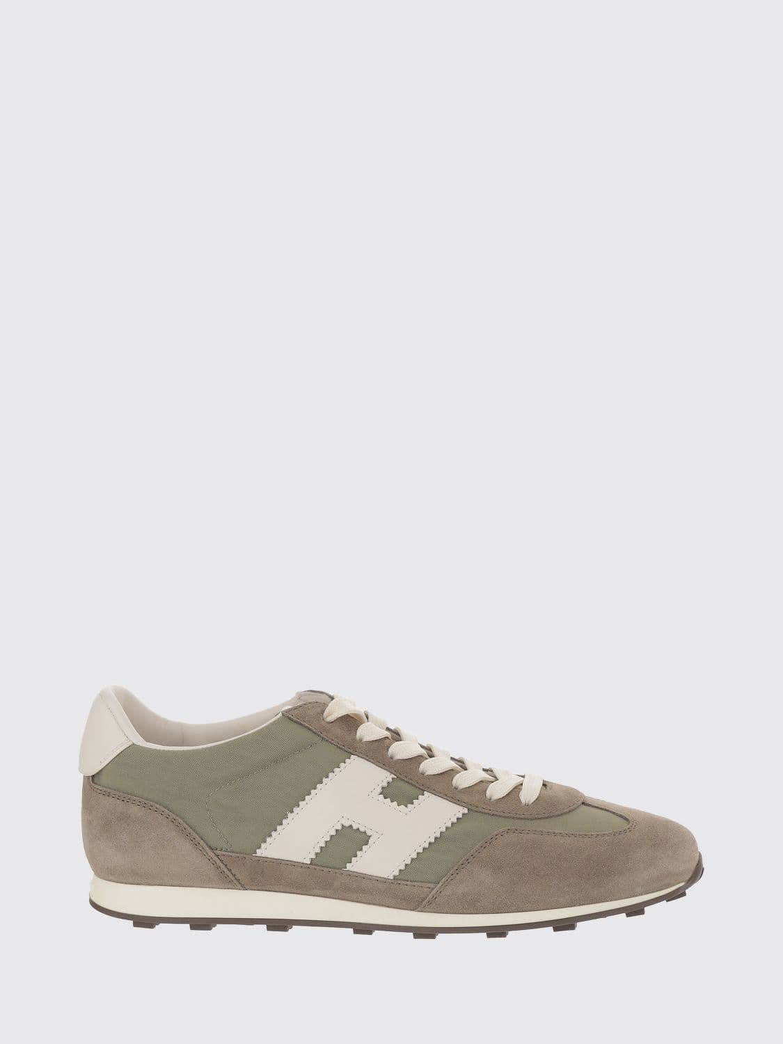 Hogan Athletic Leather and Mesh Sneakers with Notched Sole