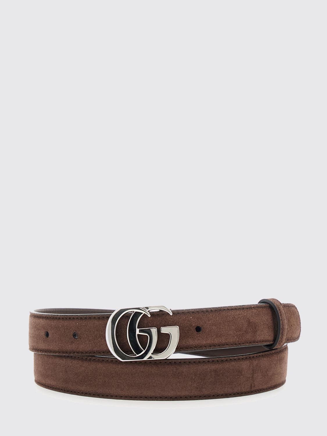 Gucci Suede GG Marmont Belt with Monogram Buckle