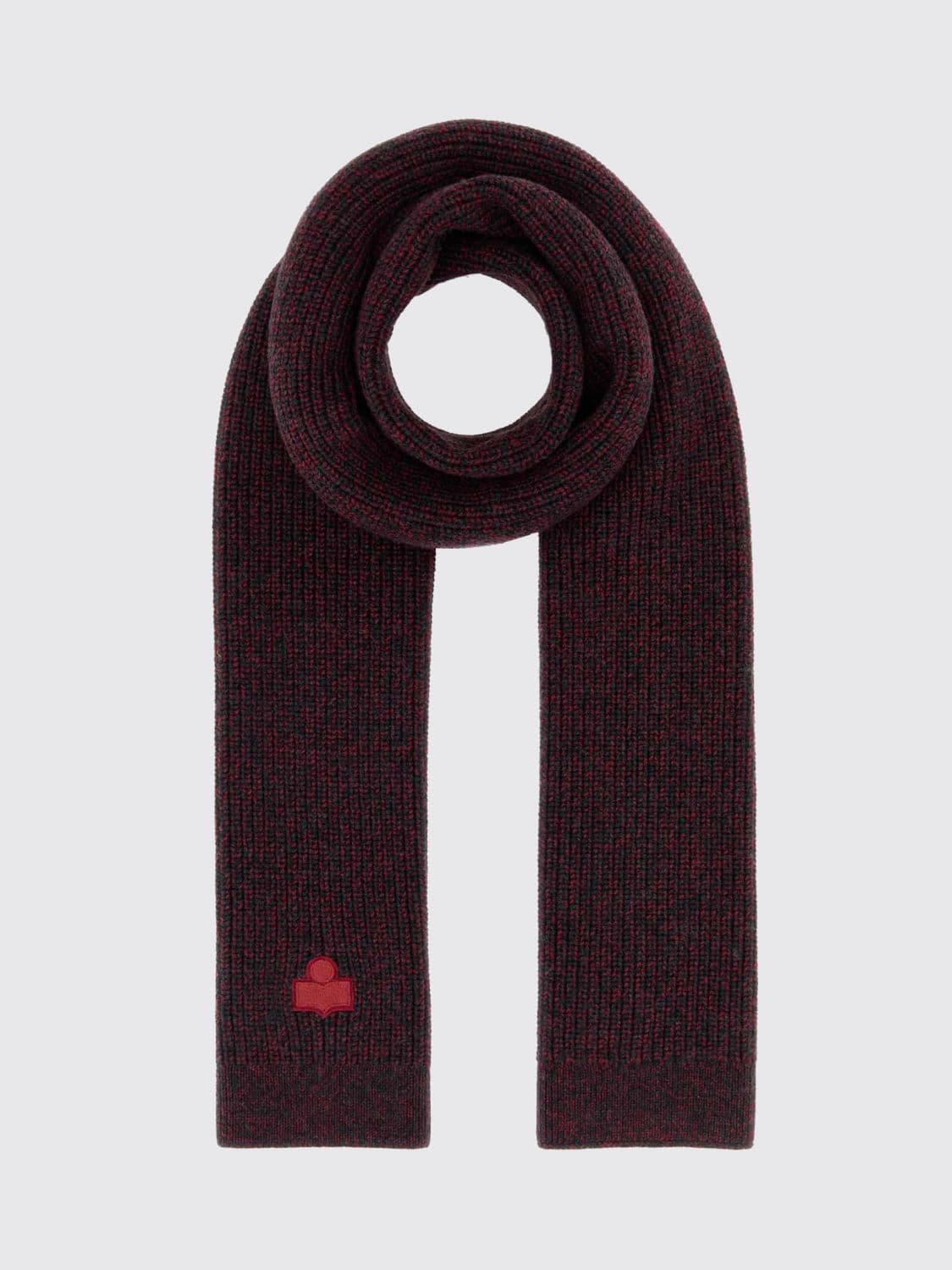 Isabel Marant Pure Merino Wool Scarf with Tone-on-Tone Embroidered Logo · OS