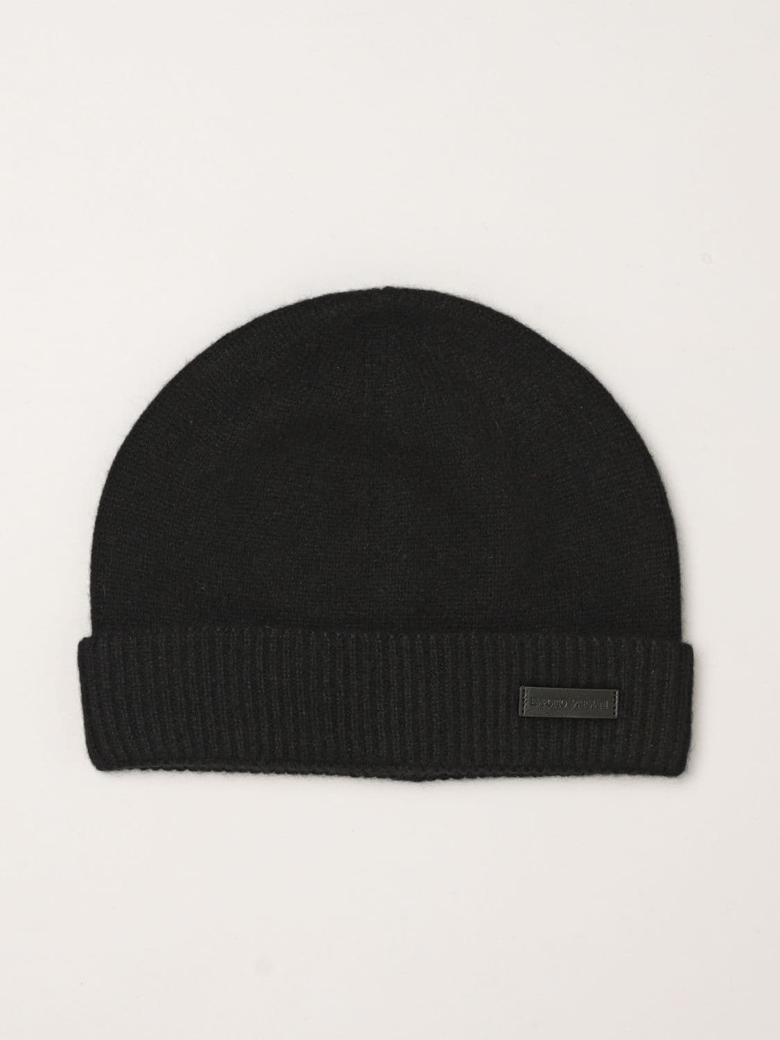 Emporio Armani Pure Cashmere Ribbed-Knit Beanie Hat