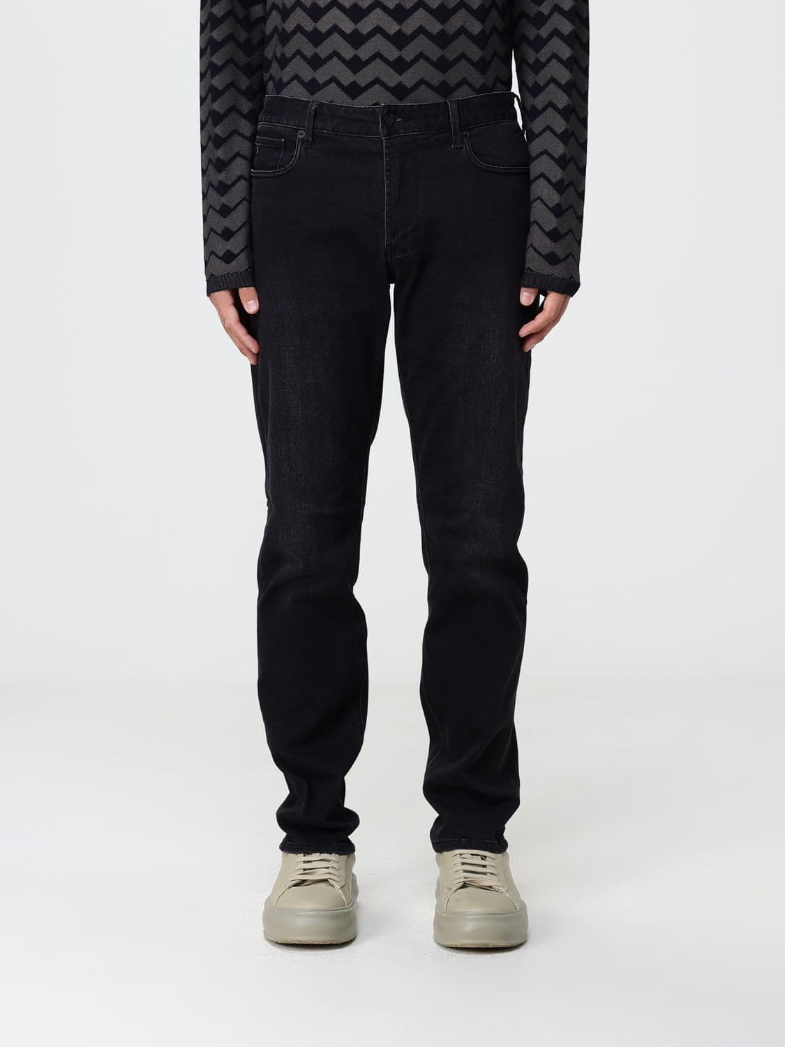 Emporio Armani Five-Pocket Skinny Jeans in Denim with Rear Eagle Logo