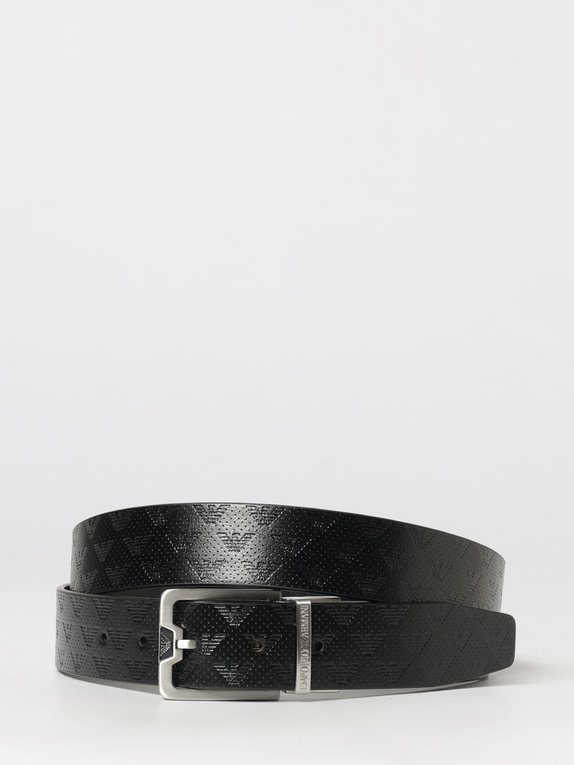 Emporio Armani Reversible Bovine Leather Belt with Embossed Logo
