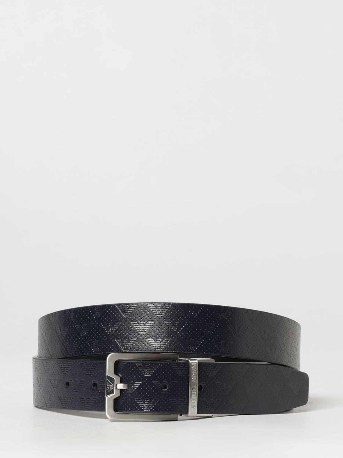 Emporio Armani Reversible Bovine Leather Belt with Embossed Logo · OS