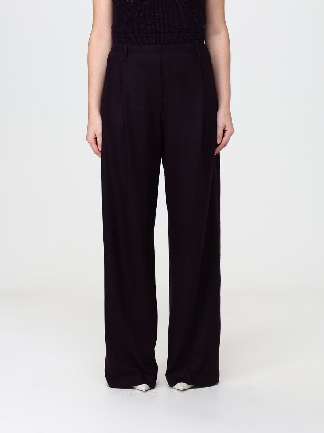 Liviana Conti Arthur High-Waisted Palazzo Trousers in Cashmere Blend