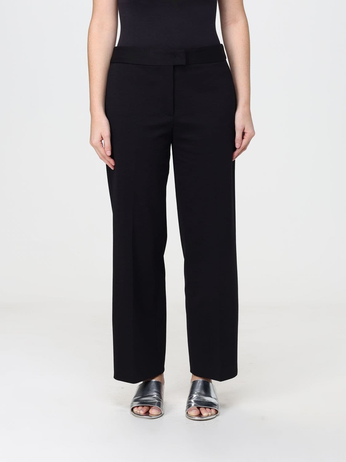 Liviana Conti Jeremy Wide-Leg Crêpe Cropped Trousers