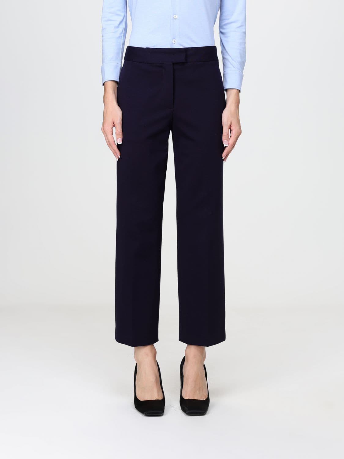 Liviana Conti Jeremy Wide-Leg Crêpe Cropped Trousers