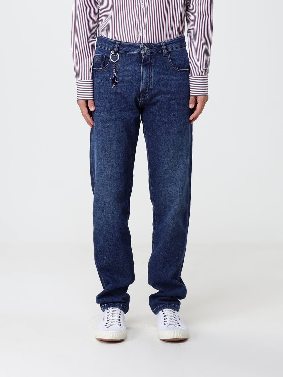 Paul & Shark Mid-Rise Skinny Fit 5-Pocket Jeans in Cotton Denim