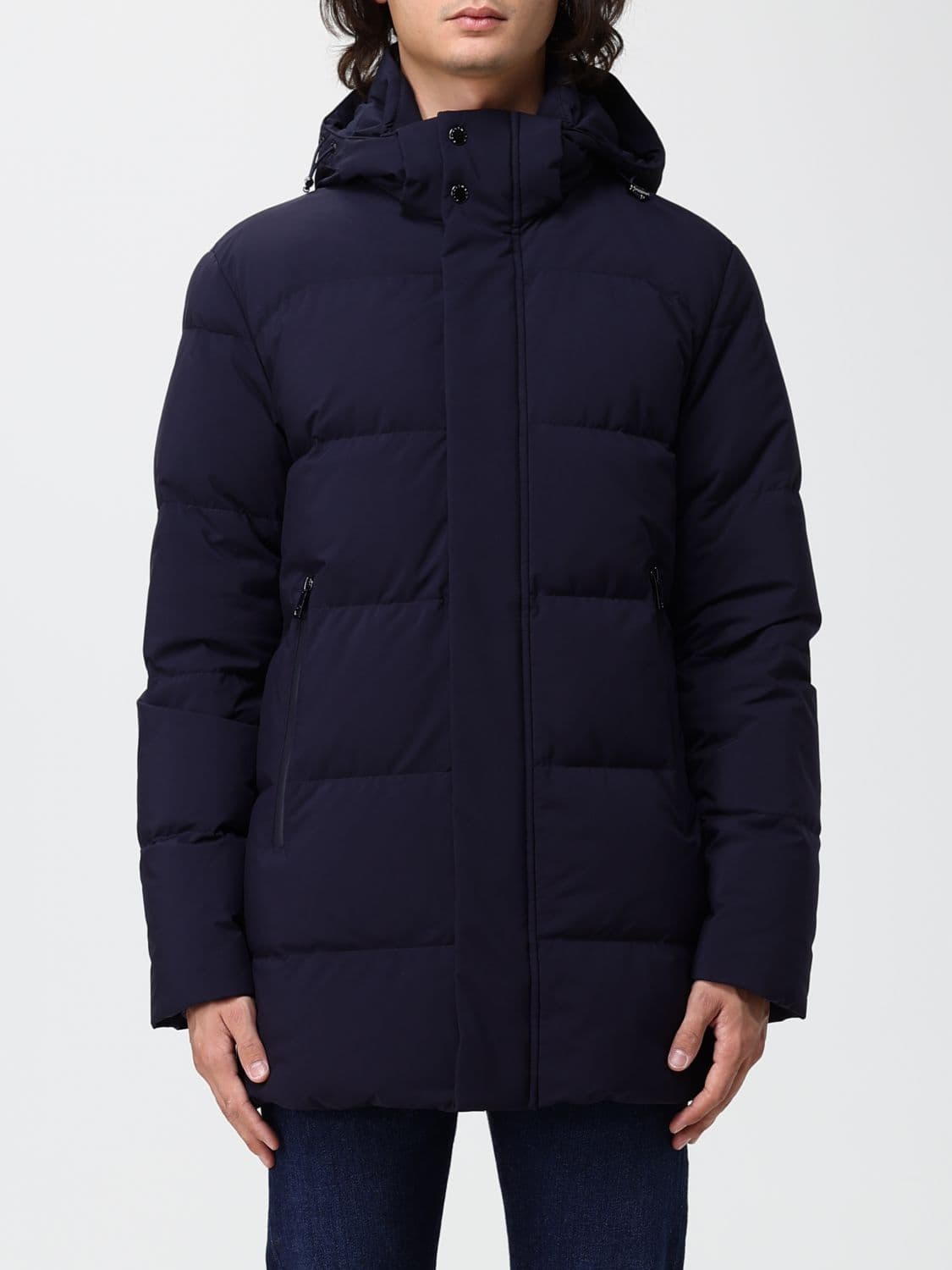 Paul & Shark Hooded Water-Repellent Quilted Nylon Down Jacket