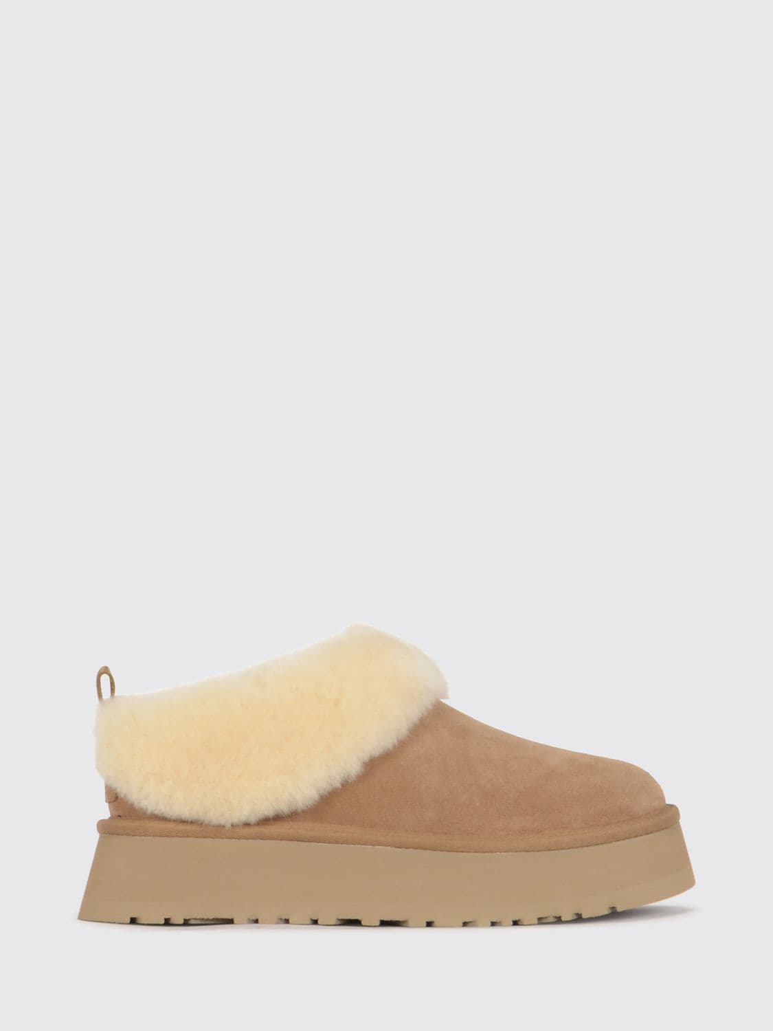 Ugg Tazzelle Suede Mules with Wool Interior and EVA Platform Sole