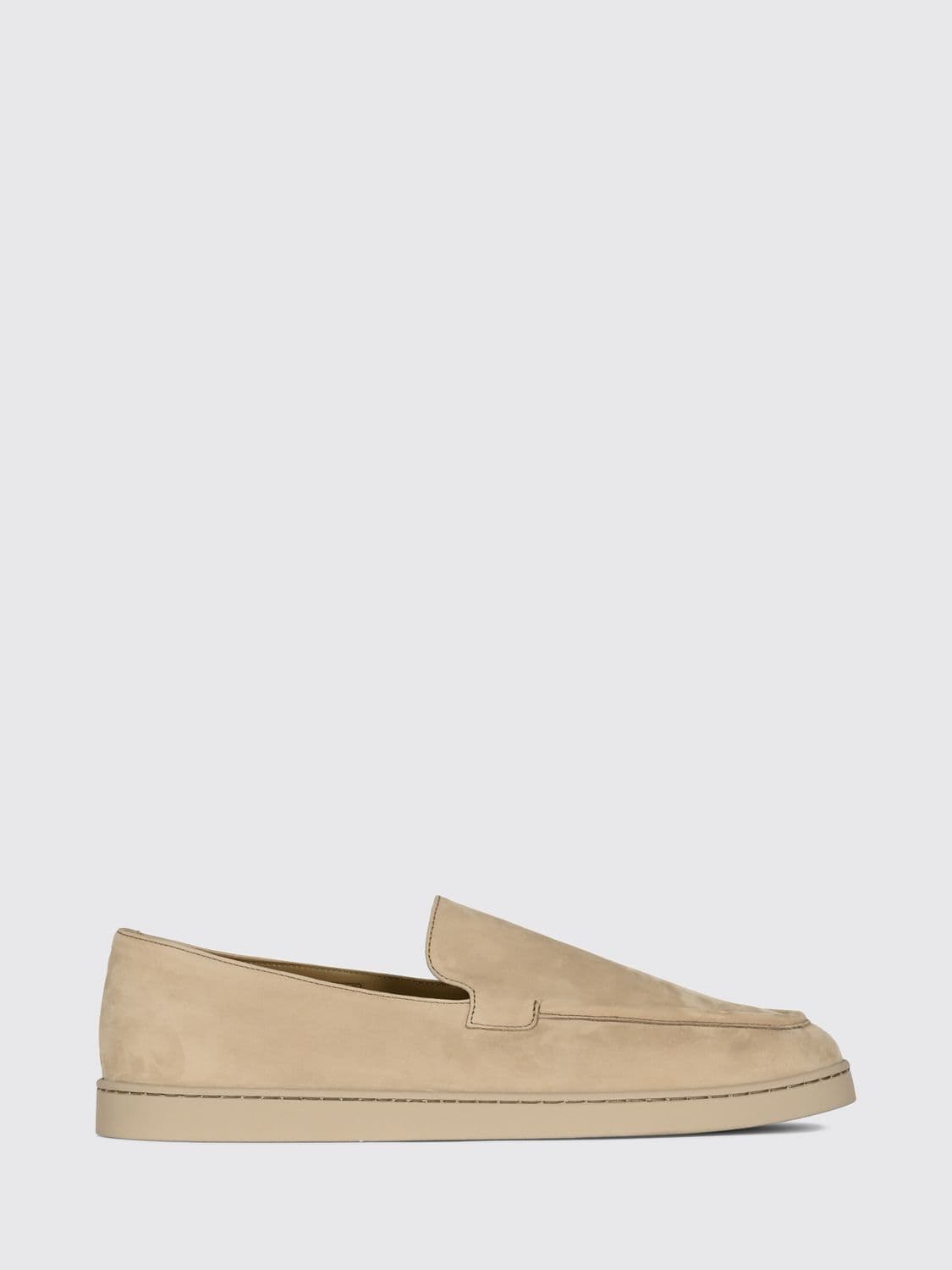 Church's Nubuck Loafers with Raised Apron Stitching and Rubber Sole