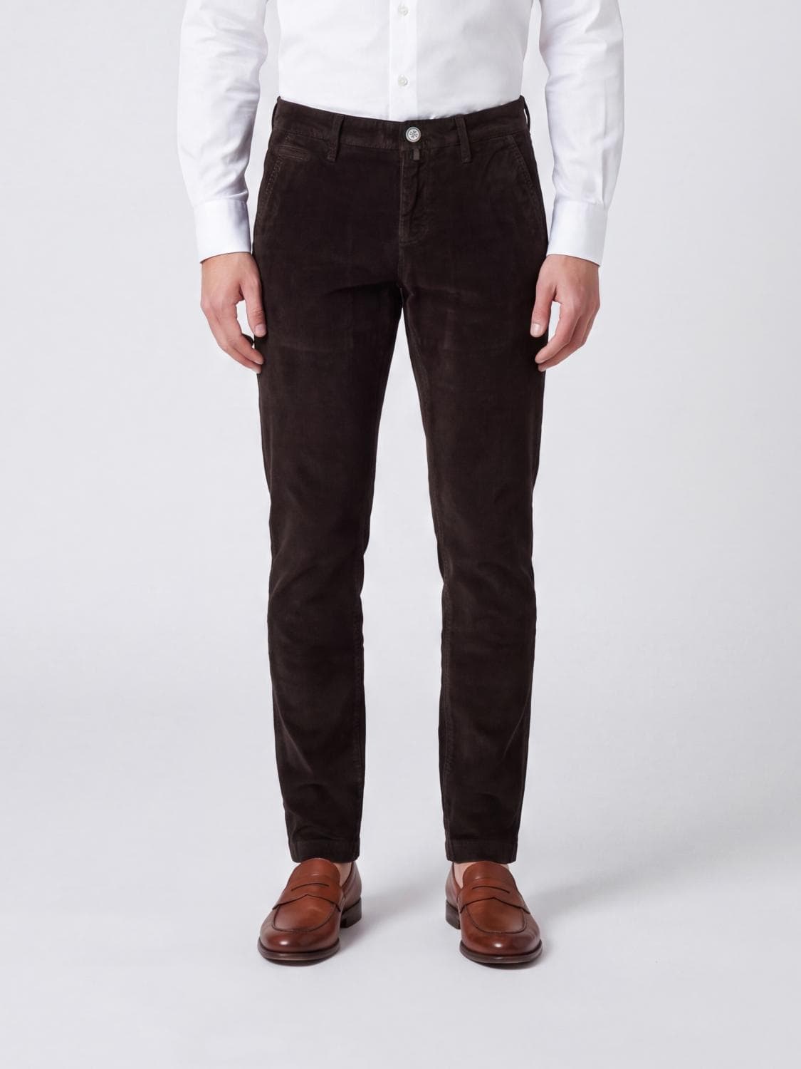 Jacob Cohen Slim Fit Corduroy Mid-Rise Trousers
