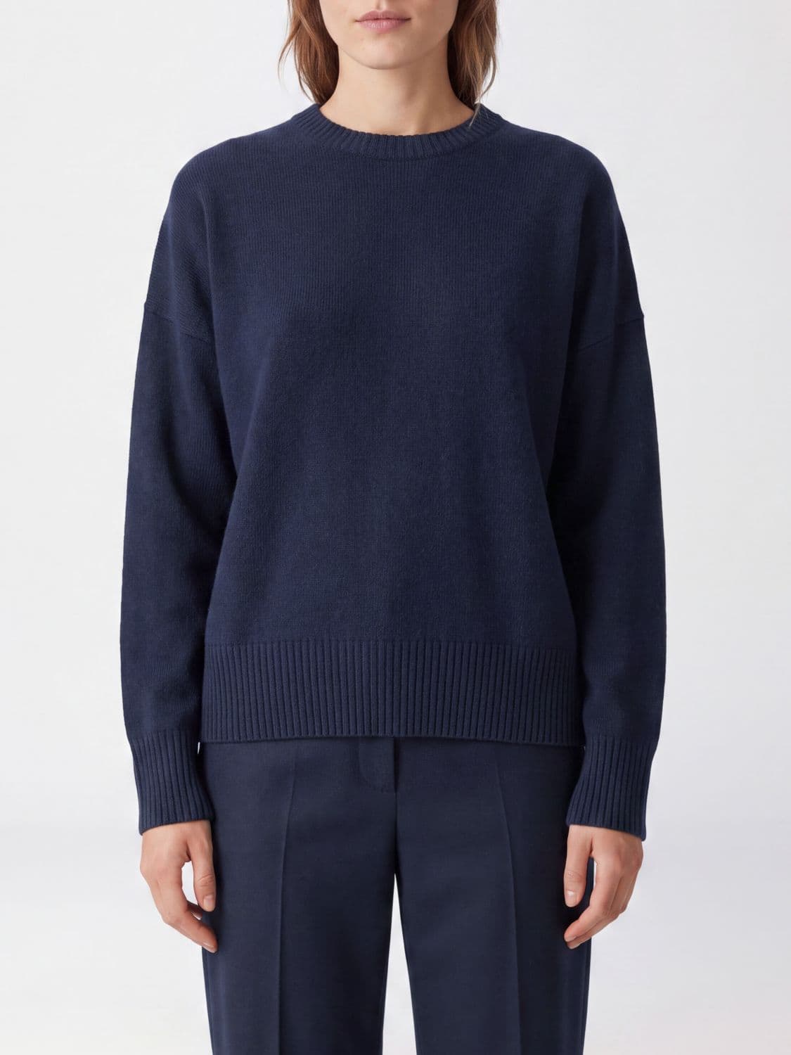 Loulou De Saison Dropped Shoulder 100% Cashmere Crewneck Sweater