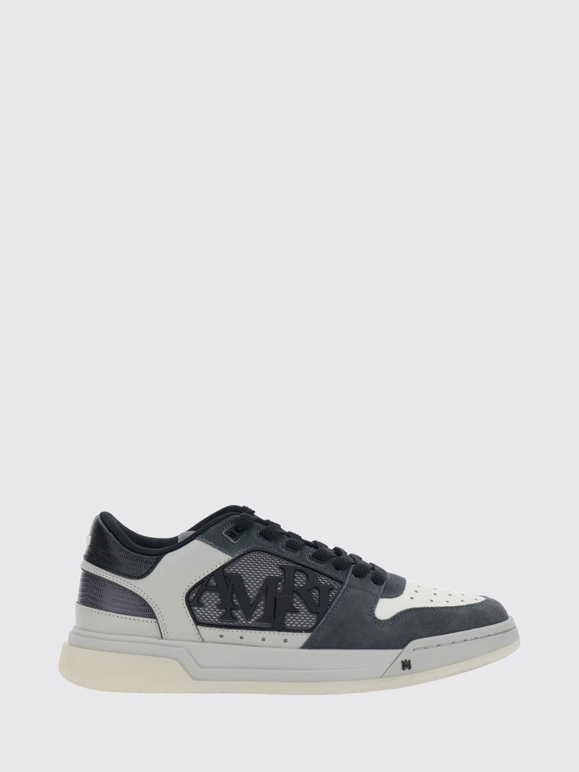 Amiri Suede and Smooth Leather Low-Top Sneakers with Perforated Toe