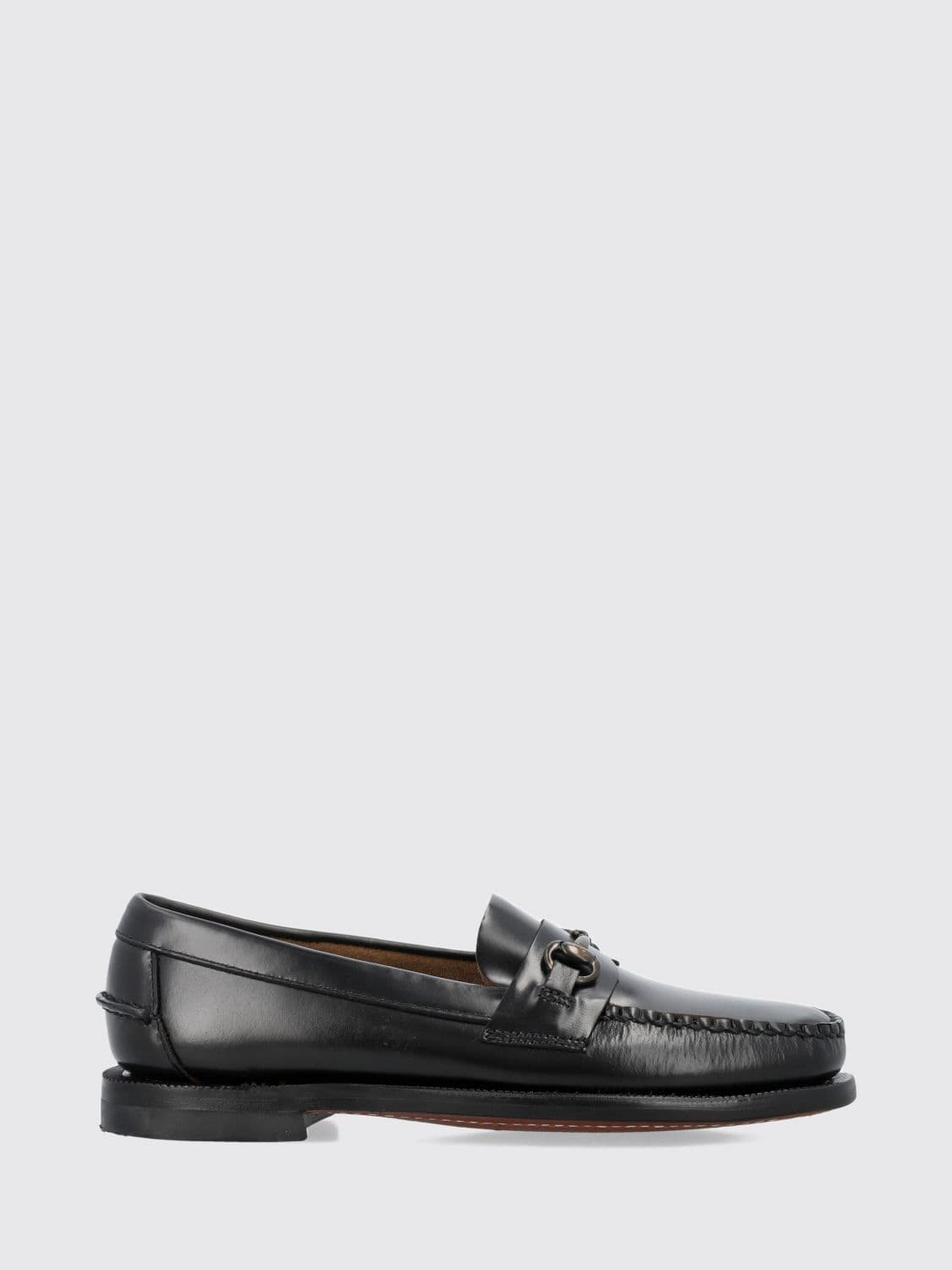 Sebago Joe Brushed Leather Penny Loafers with Metal Horsebit