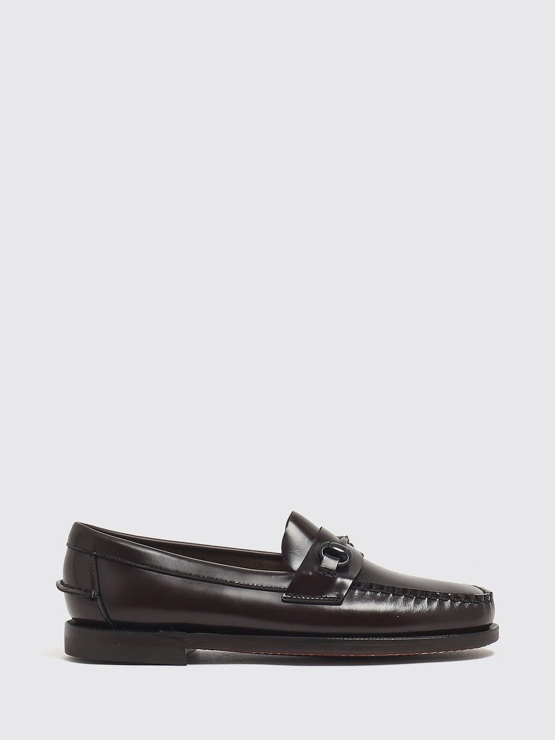 Sebago Joe Brushed Leather Penny Loafers with Metal Horsebit