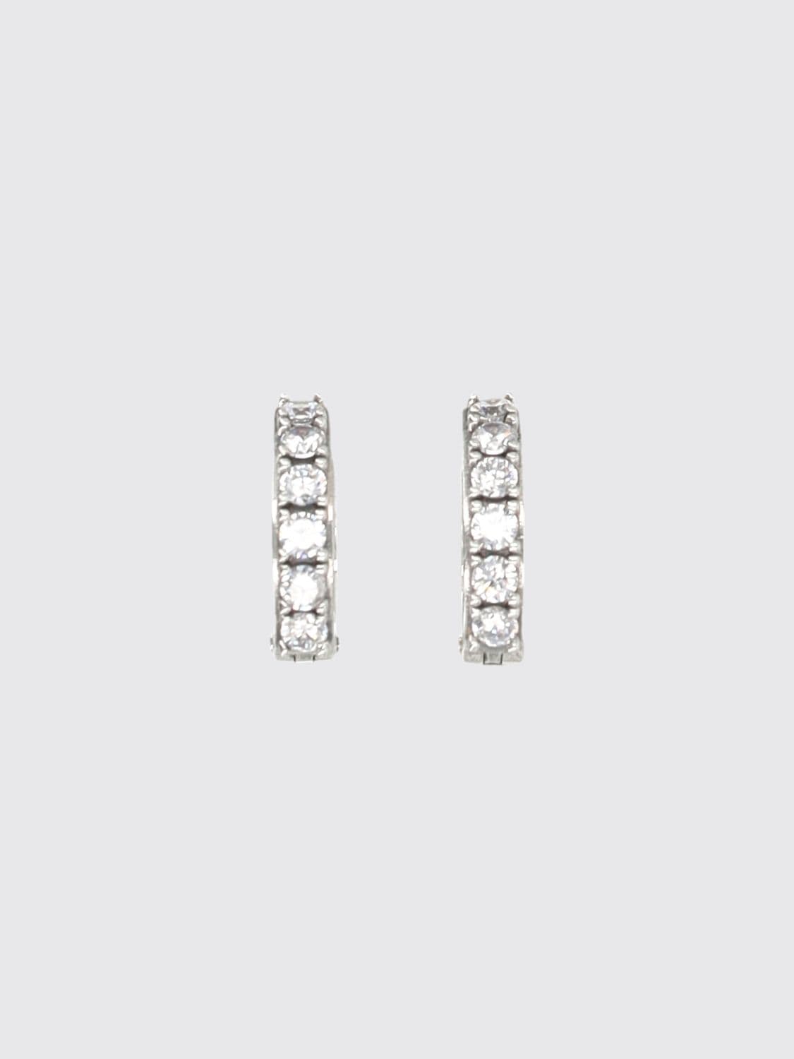 Emanuele Bicocchi Sterling Silver Hoop Earrings with Coloured Zirconia