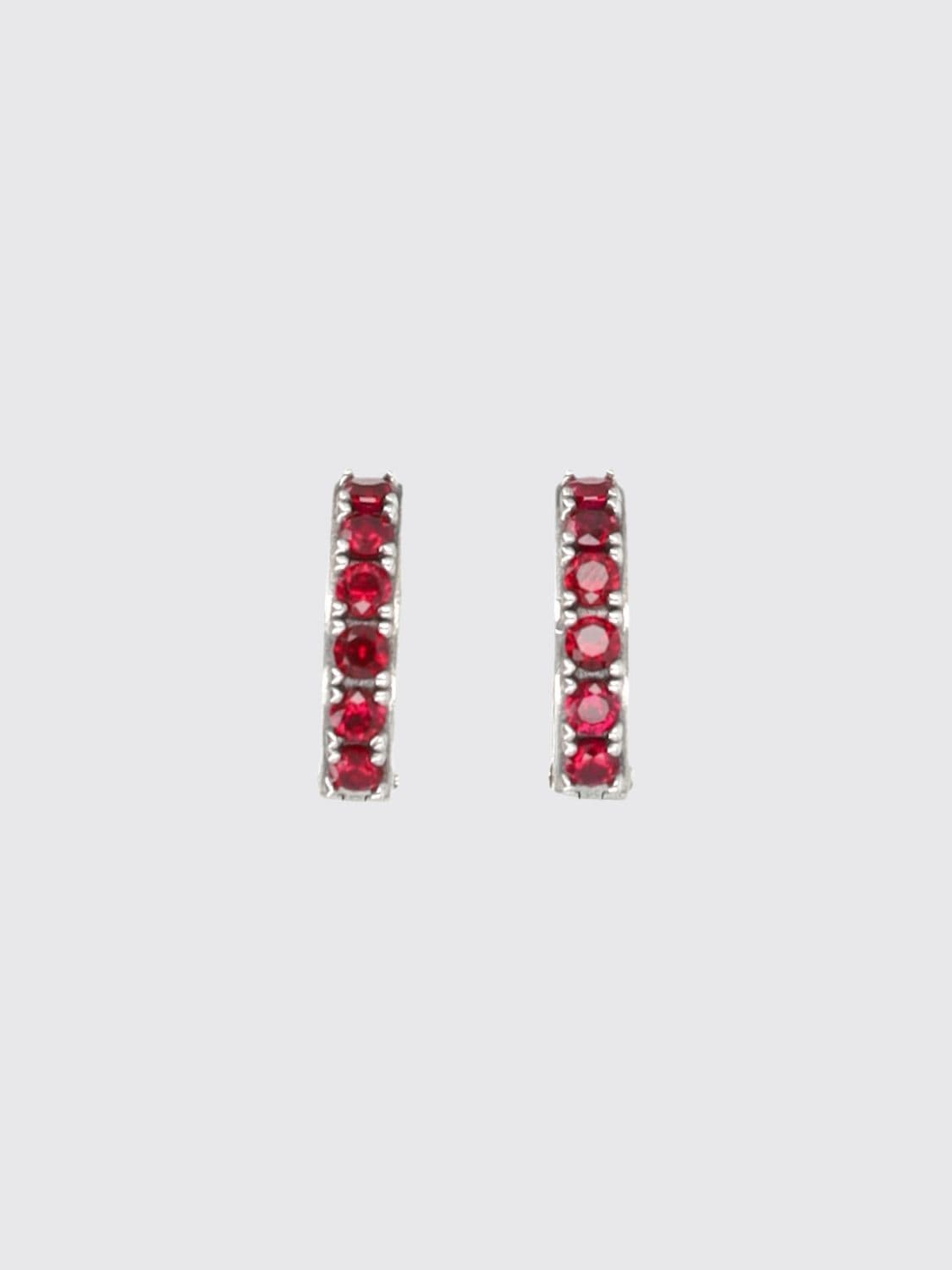 Emanuele Bicocchi Sterling Silver Hoop Earrings with Coloured Zirconia