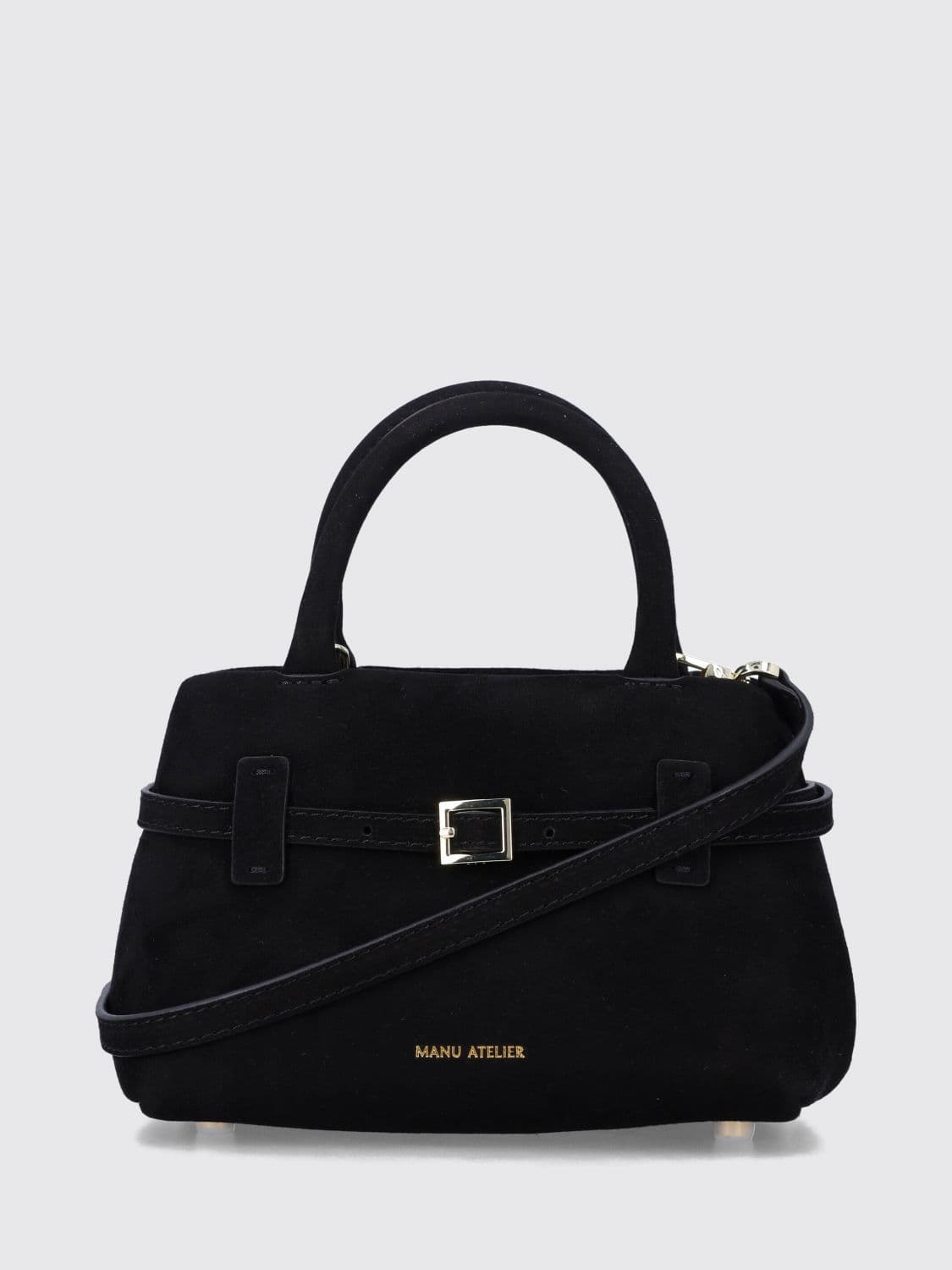 Manu Atelier Le Cambon 20 Mini Handbag in Leather with Removable Shoulder Strap