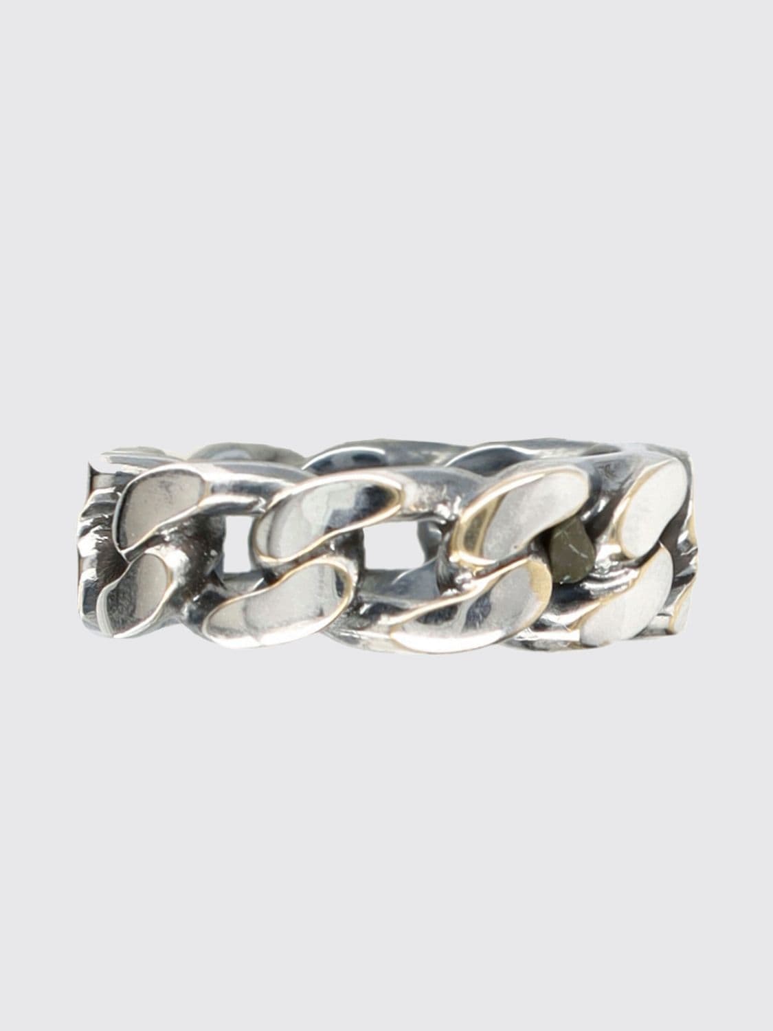 Mm6 Maison Margiela Chrome-Finish Brass Band Ring