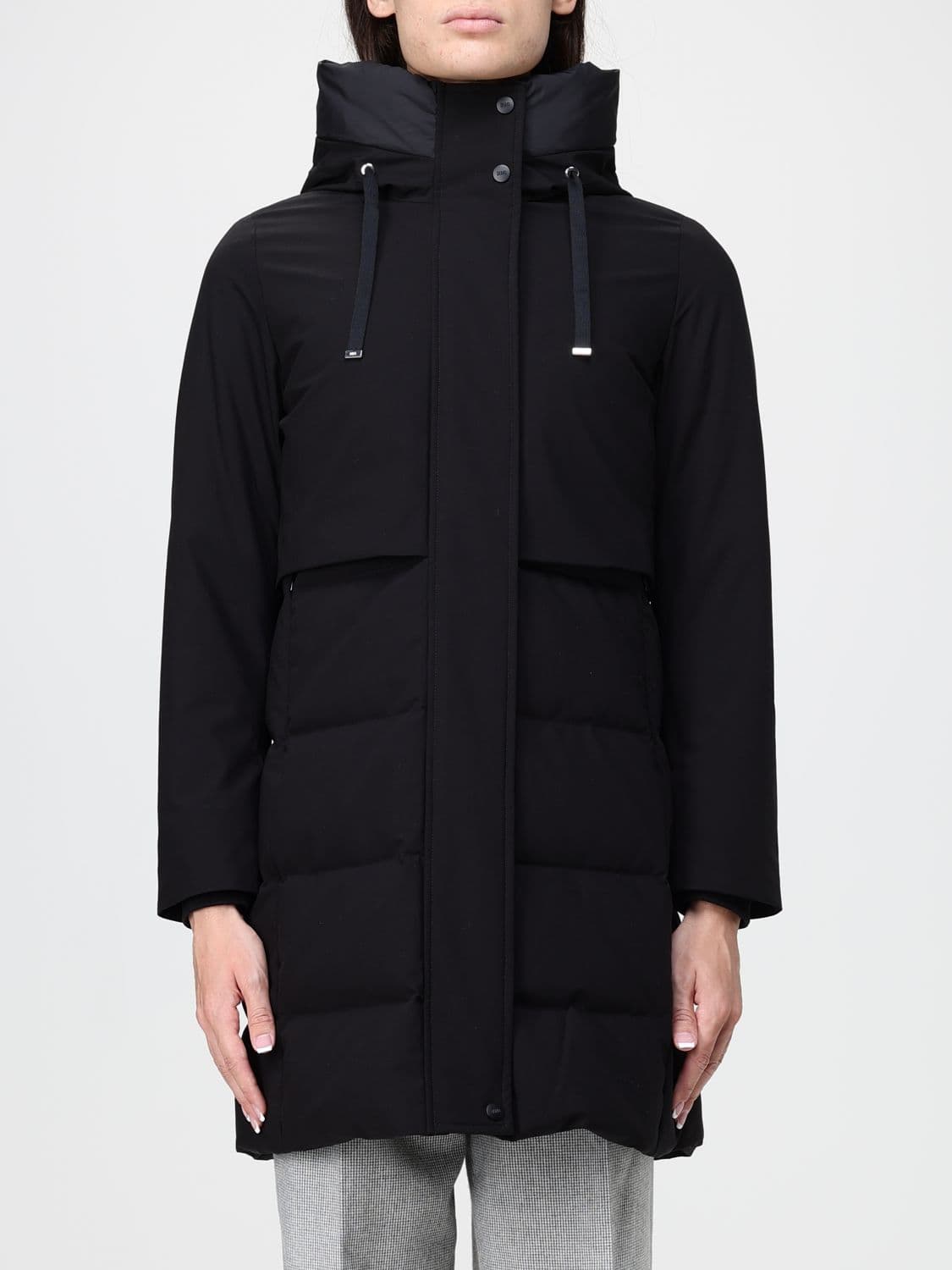 Duno Charlene Arborea Wool-Blend and Nylon Down Coat with Hood