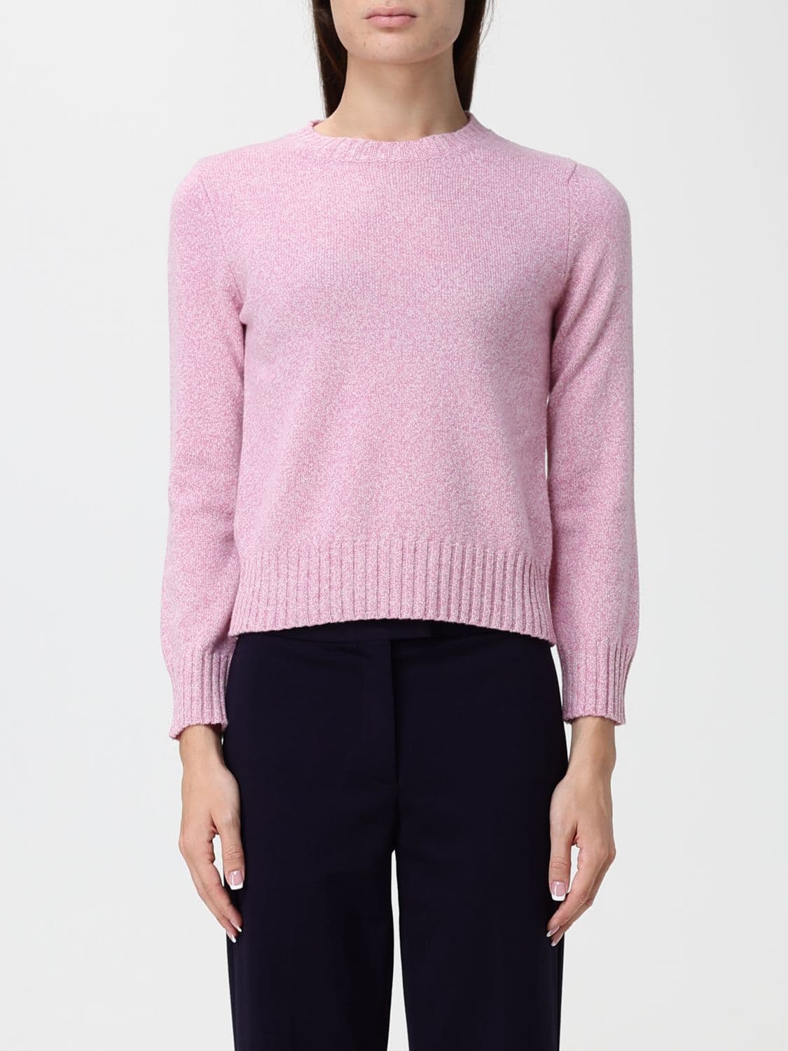 Kangra Wool Crewneck Jumper with Ribbed Trims