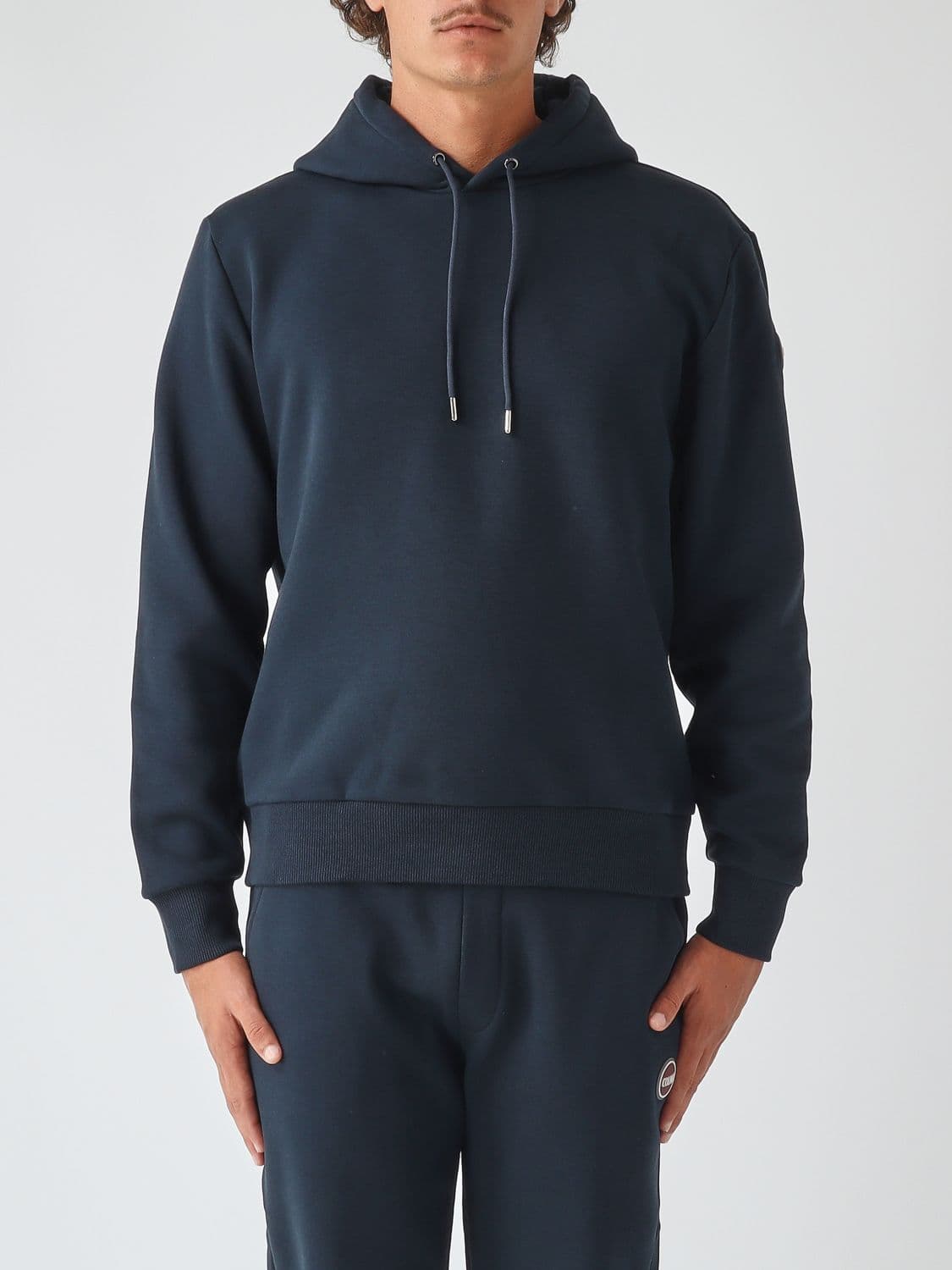 Colmar Relaxed Fit Cotton Blend Hoodie with a Contrast Logo and Drawstring