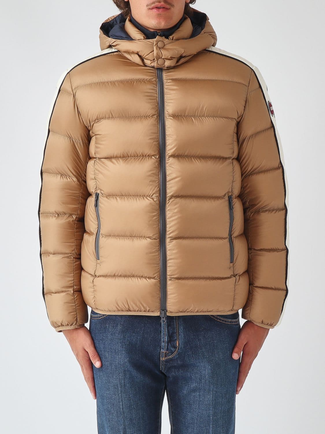 Colmar Hooded Water-Repellent Quilted Nylon Puffer Jacket with Logo