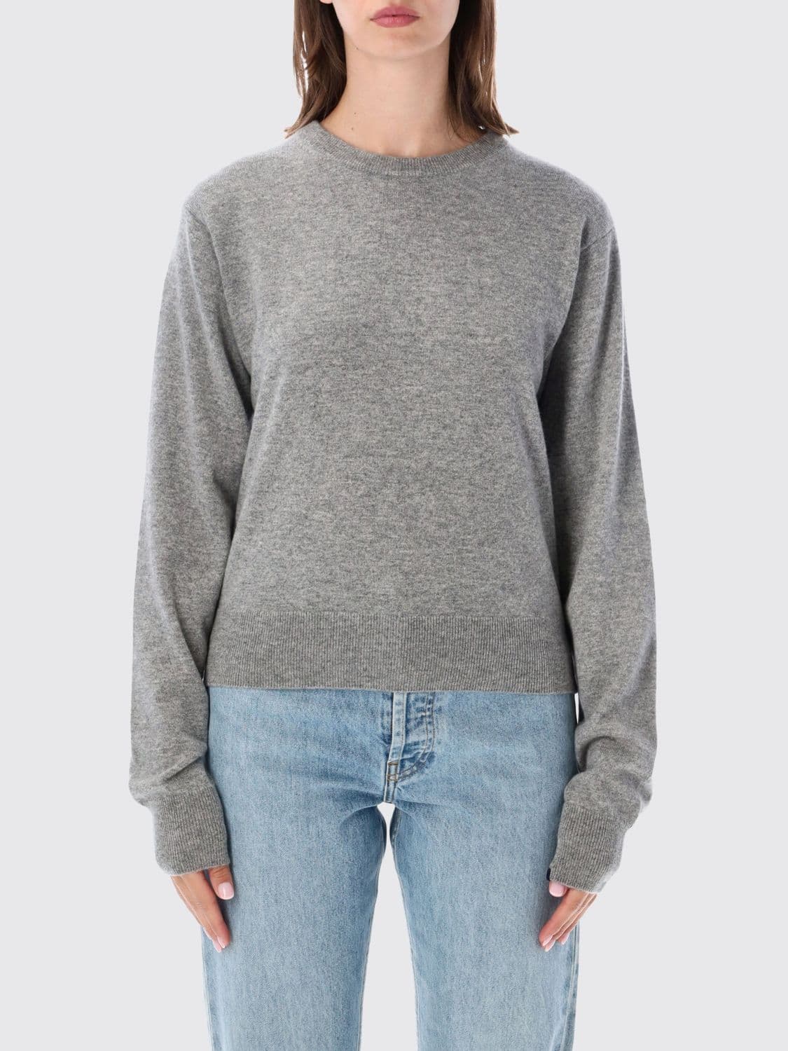 Extreme Cashmere Dropped Shoulder Crewneck Jumper in 100% Cashmere