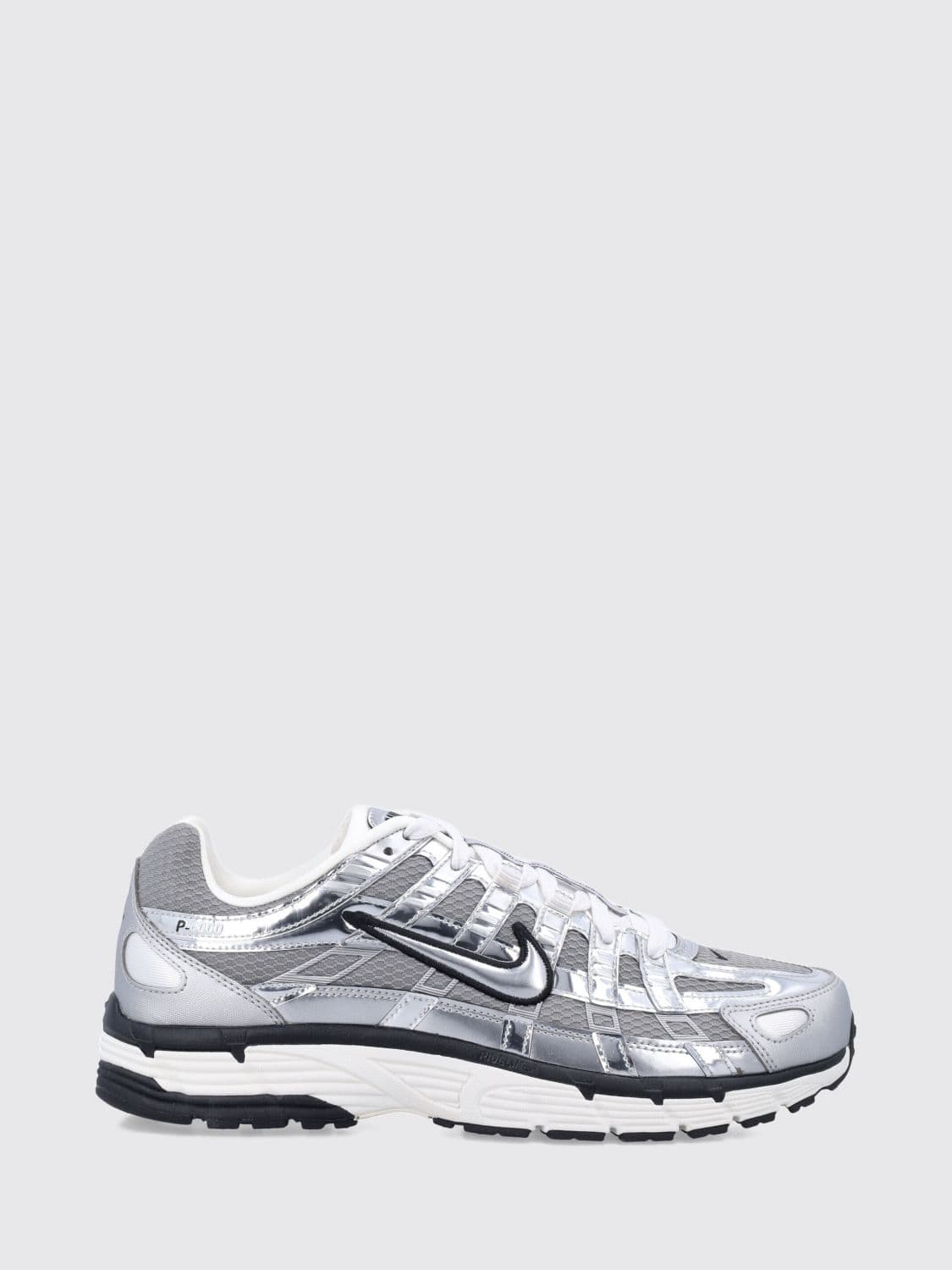 Nike P-6000 Laminated Faux Leather and Mesh Sneakers with Notched Sole