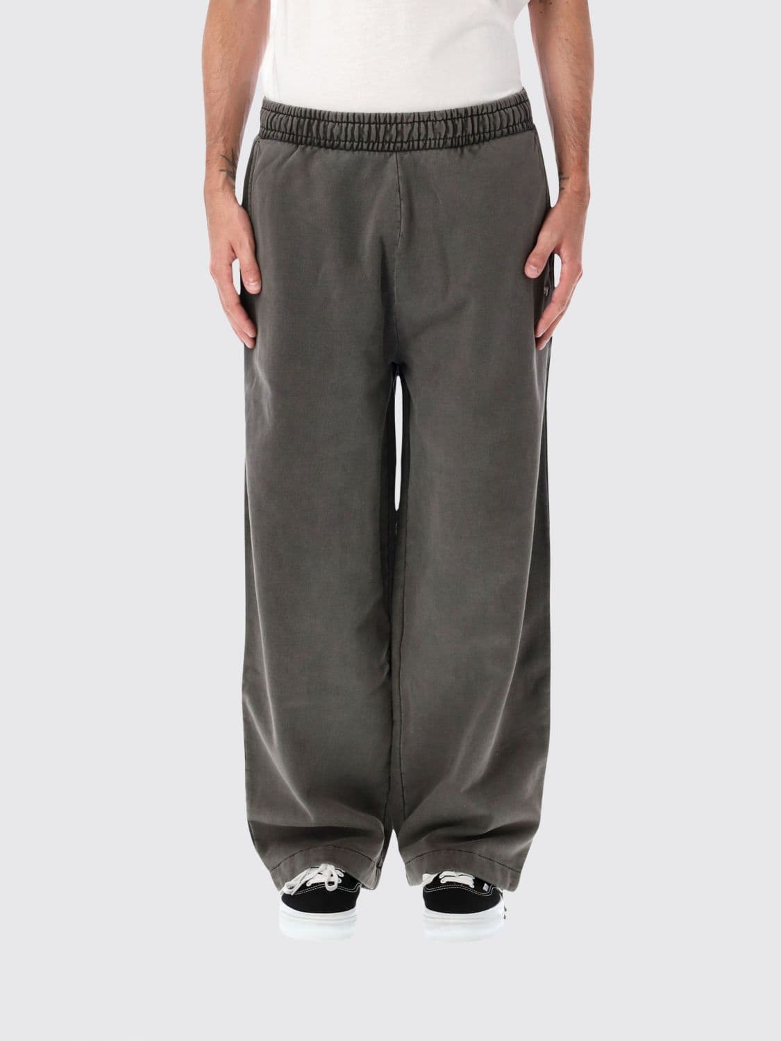 Obey Wide-Leg Cotton Jersey Jogger Trousers with Drawstring