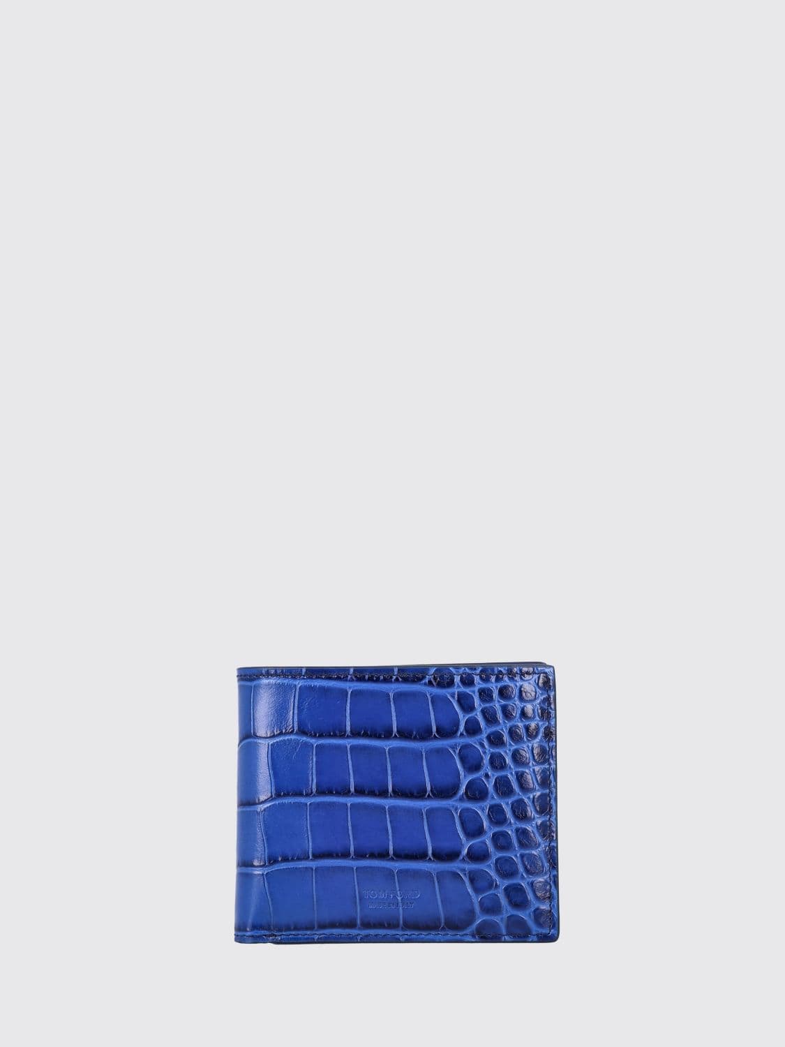 Tom Ford Crocodile-Effect Calfskin Bifold Wallet · OS