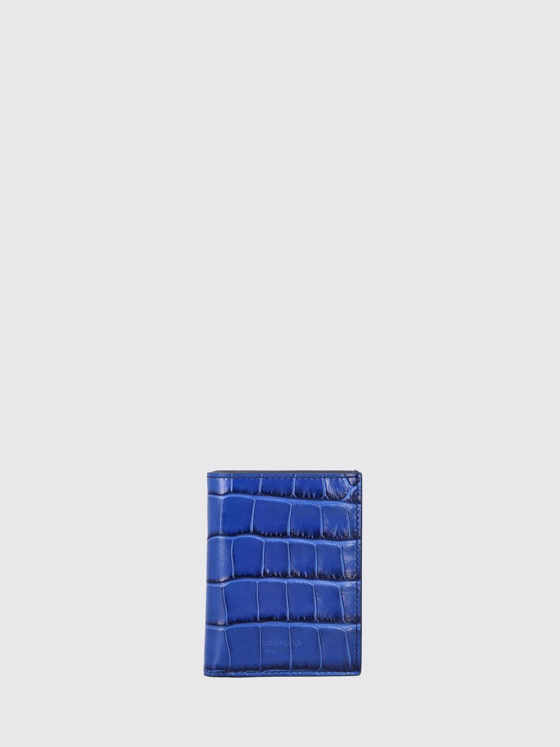 Tom Ford Crocodile-Effect Calfskin Bifold Card Holder