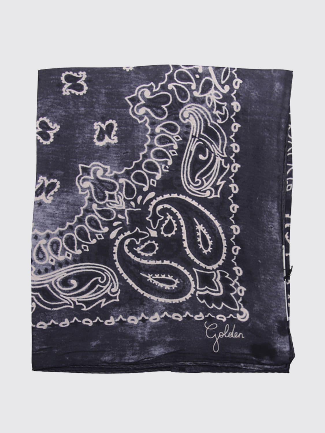 Golden Goose Pure Silk Scarf with Bandana and Abstract Print