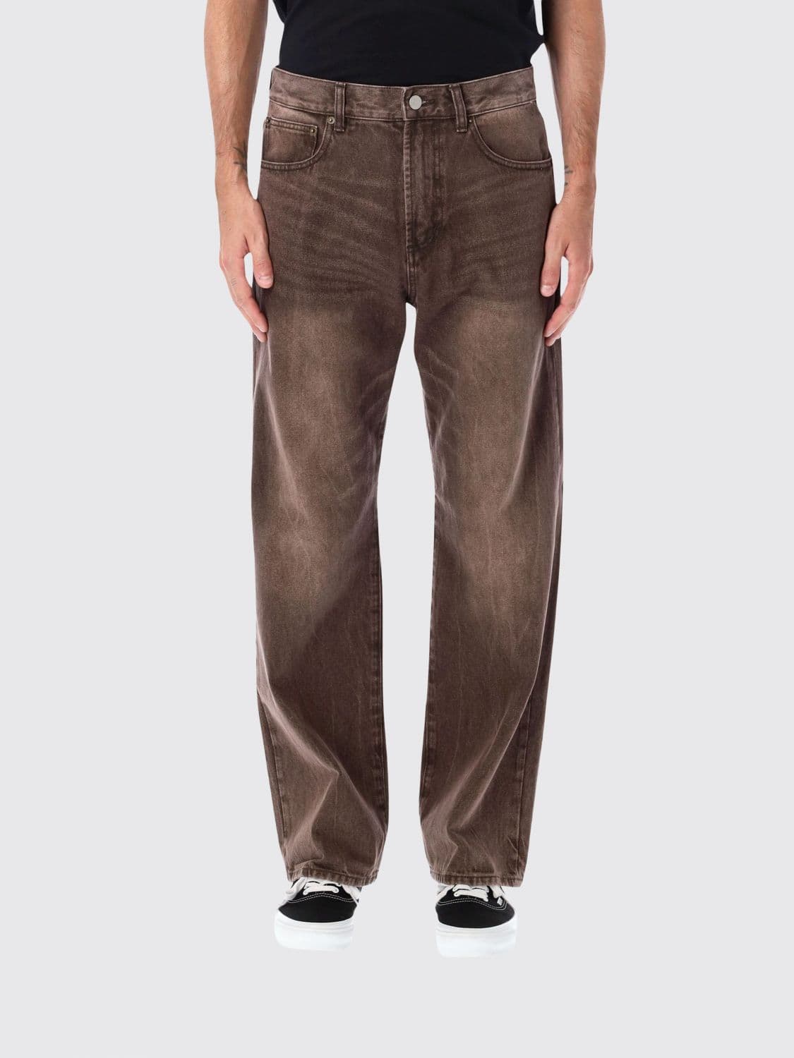 Obey Nelson Straight-Leg Jeans in Vintage-Effect Cotton Denim
