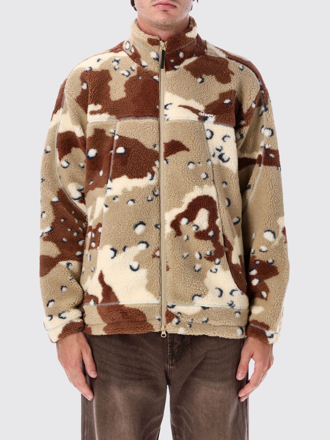 Obey Jacket Men color Sand