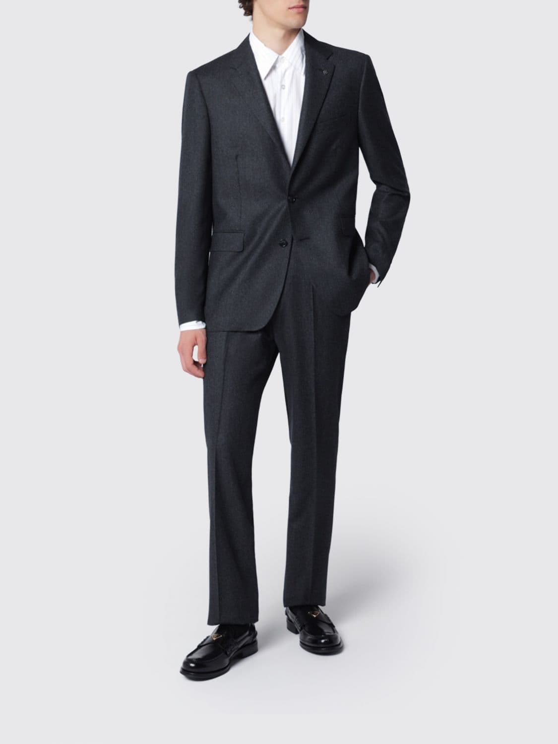 Tagliatore Two-Piece Suit in Pure Virgin Wool with Single-Breasted Jacket