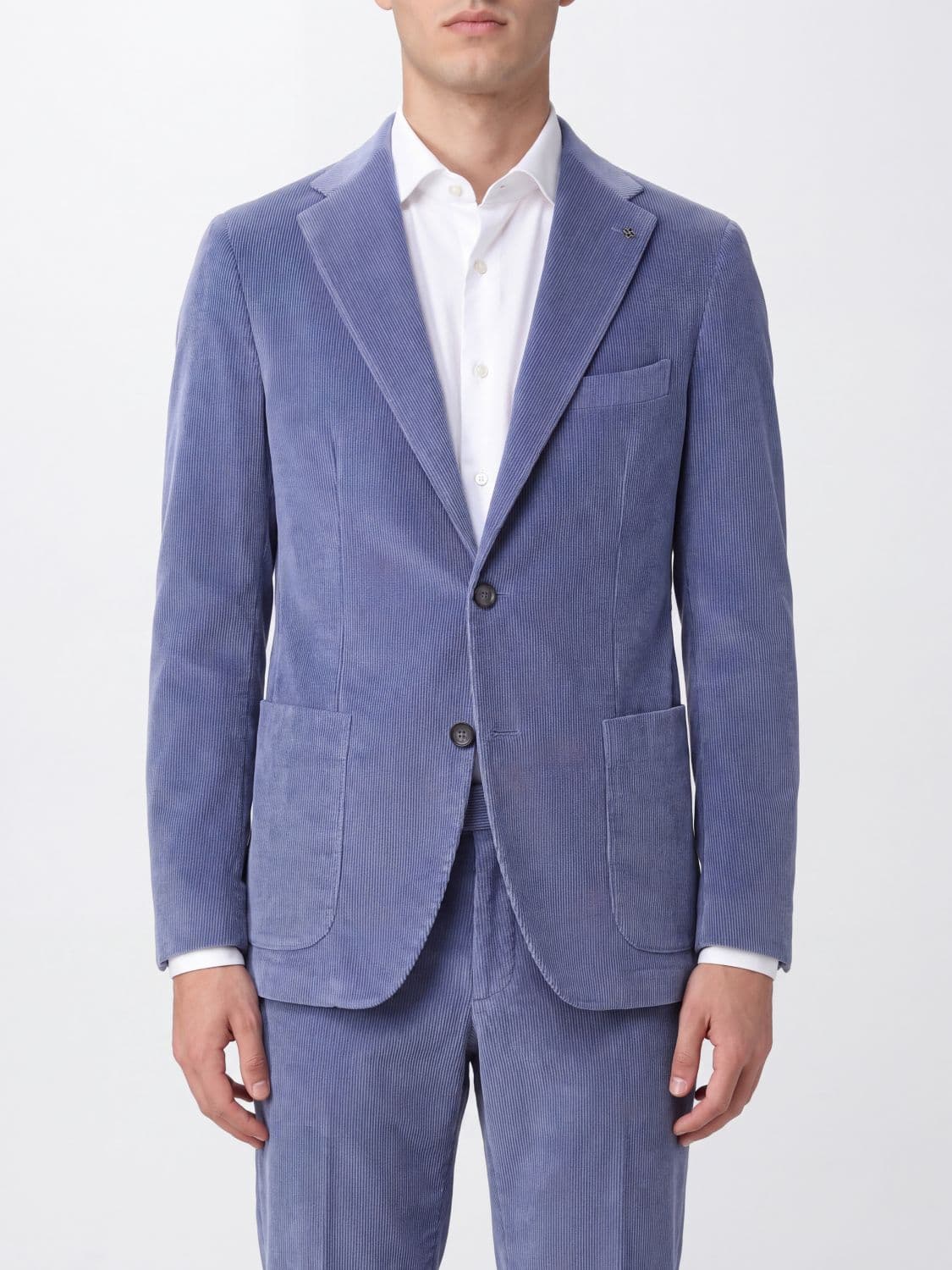 Tagliatore Single-Breasted Wool Blazer with Classic Lapels and Patch Pockets
