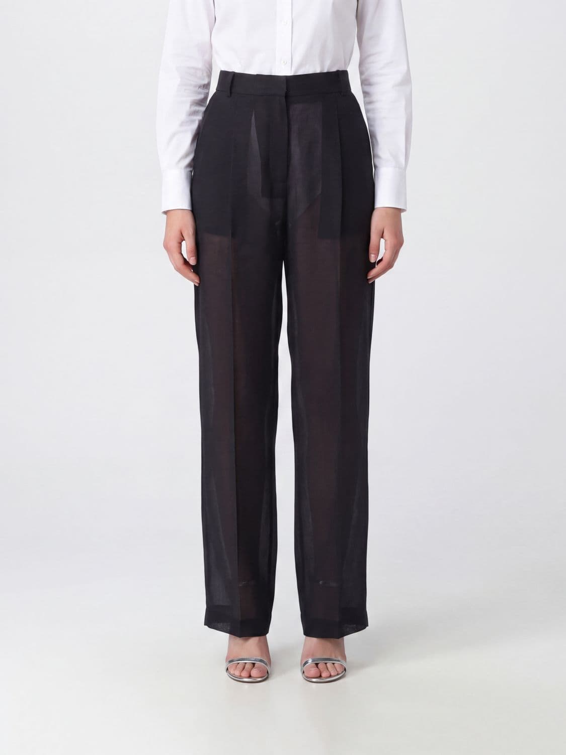 Tom Ford High-Waisted Wool Wide-Leg Tailored Trousers