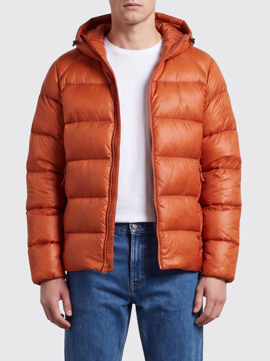 Polo Ralph Lauren Recycled Nylon Puffer Jacket with Hood and Pony Logo