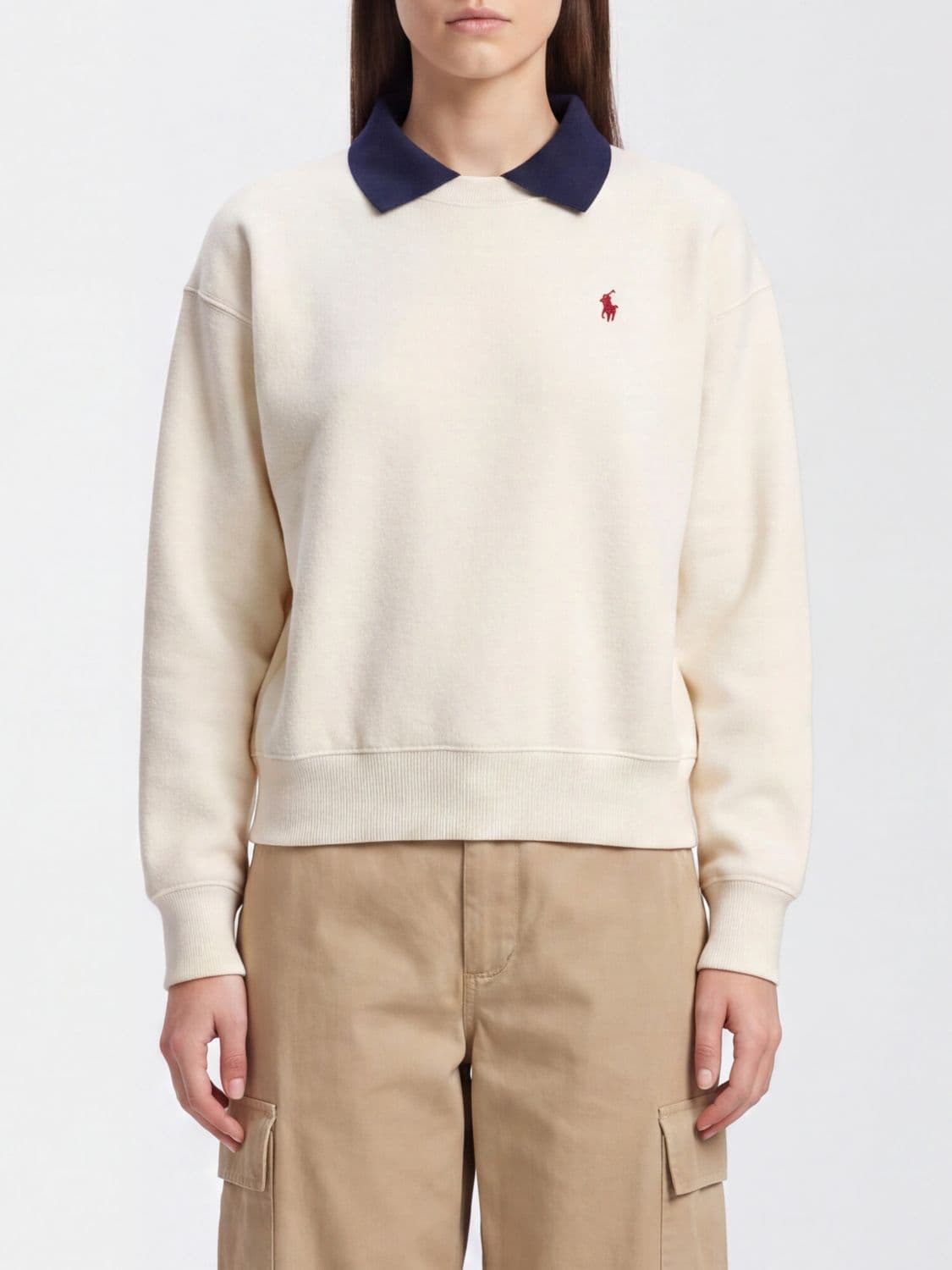 Polo Ralph Lauren Long-Sleeved Cotton Blend Polo Shirt with Pony Logo · M