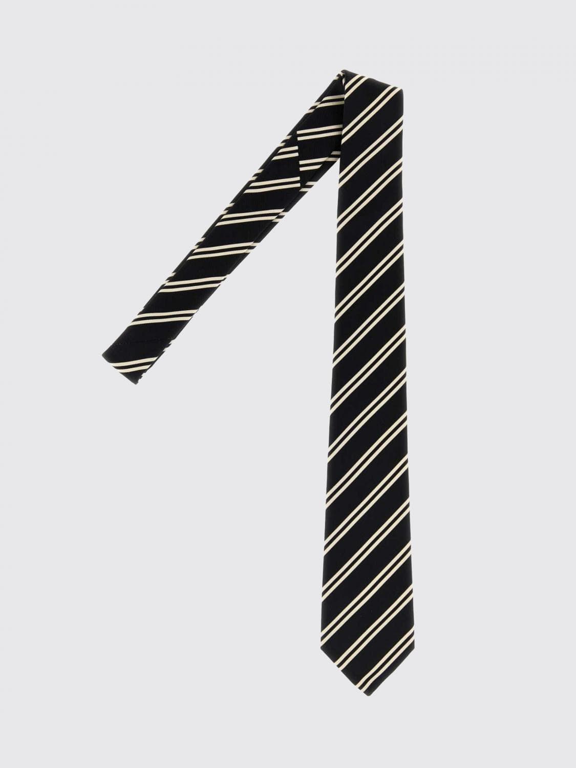 Saint Laurent 7cm Striped Pure Silk Tie