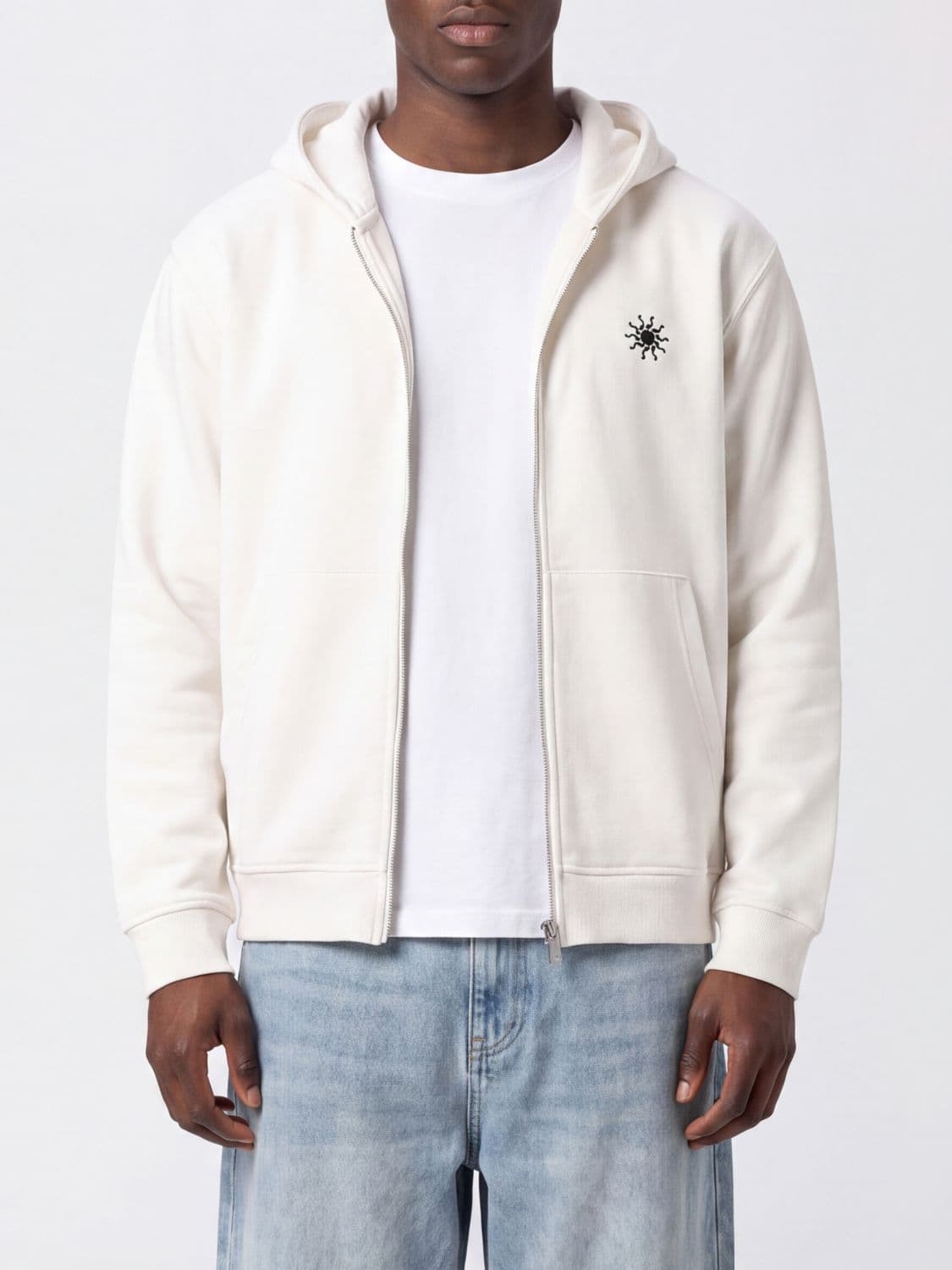 Htc Los Angeles Studded Cotton Zip-Up Hoodie
