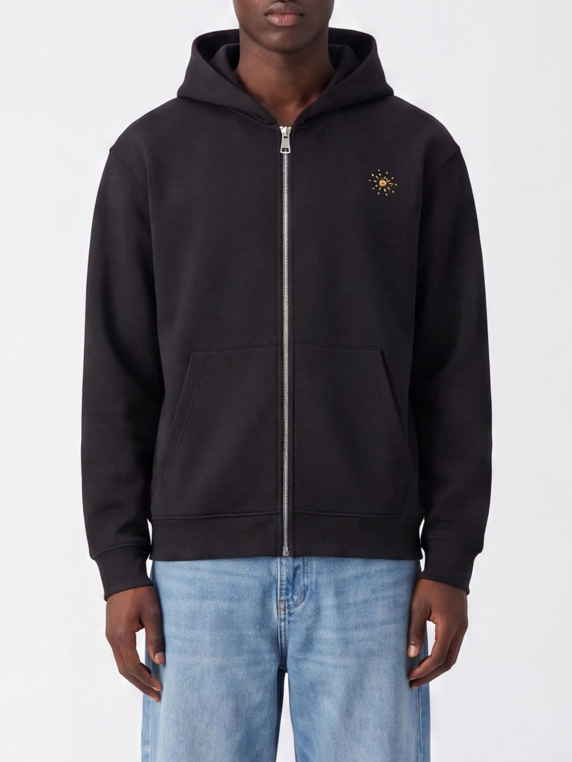 Htc Los Angeles Studded Cotton Zip-Up Hoodie