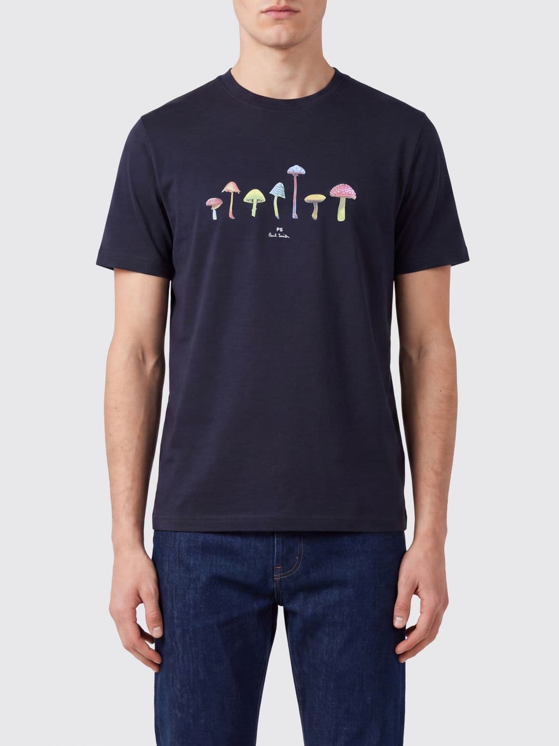 Ps Paul Smith Graphic Print Logo Short-Sleeved Cotton T-shirt